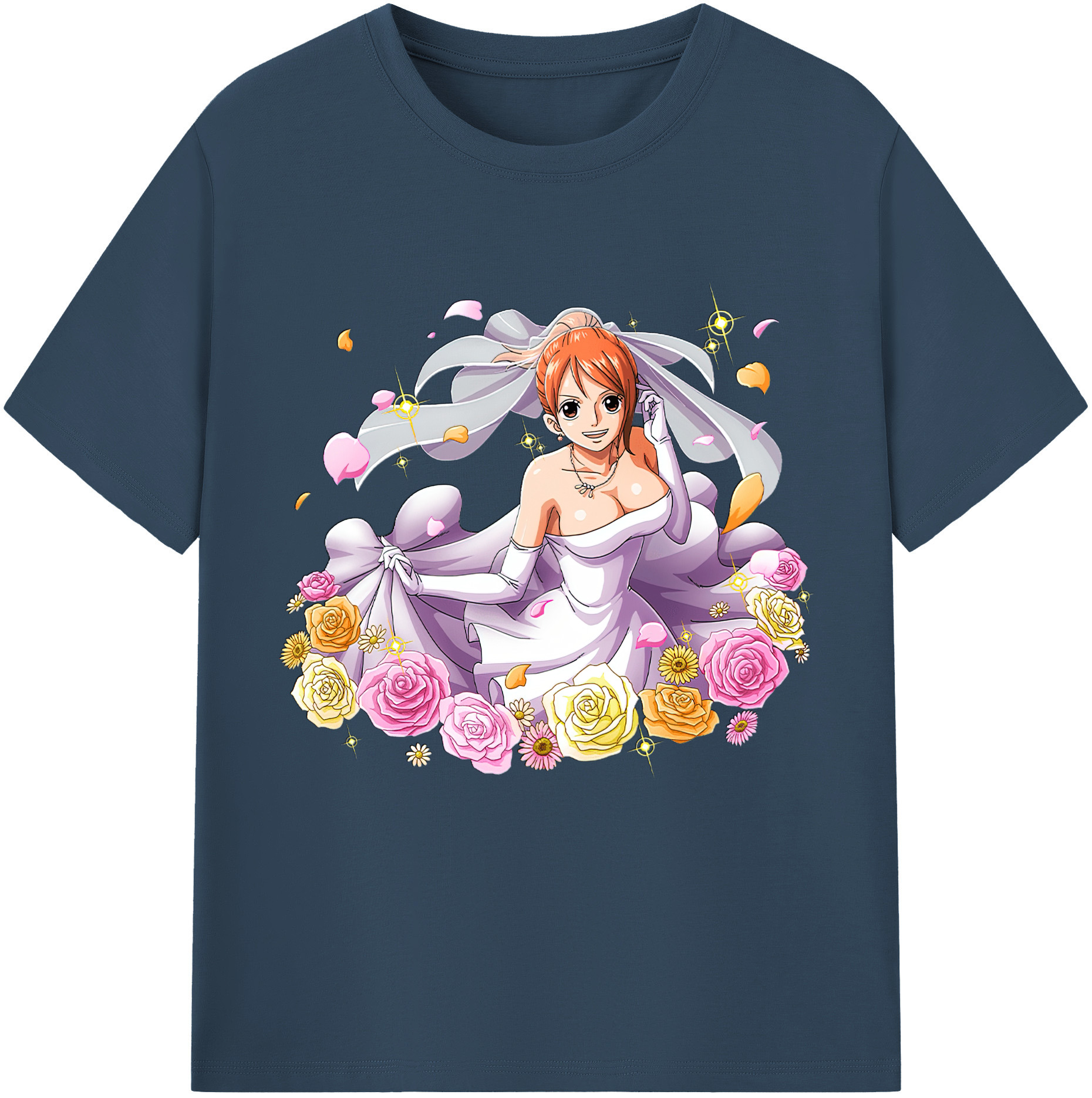 ワンピース ナミ ONE PIECE Nami レディースカジュアルプリントTシャツ（綿100％）