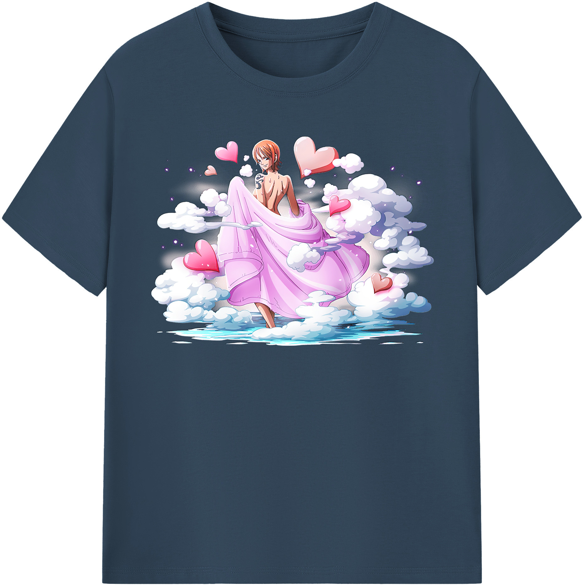（画像用） ワンピース ナミ ONE PIECE Nami レディースカジュアルプリントTシャツ（綿100％）