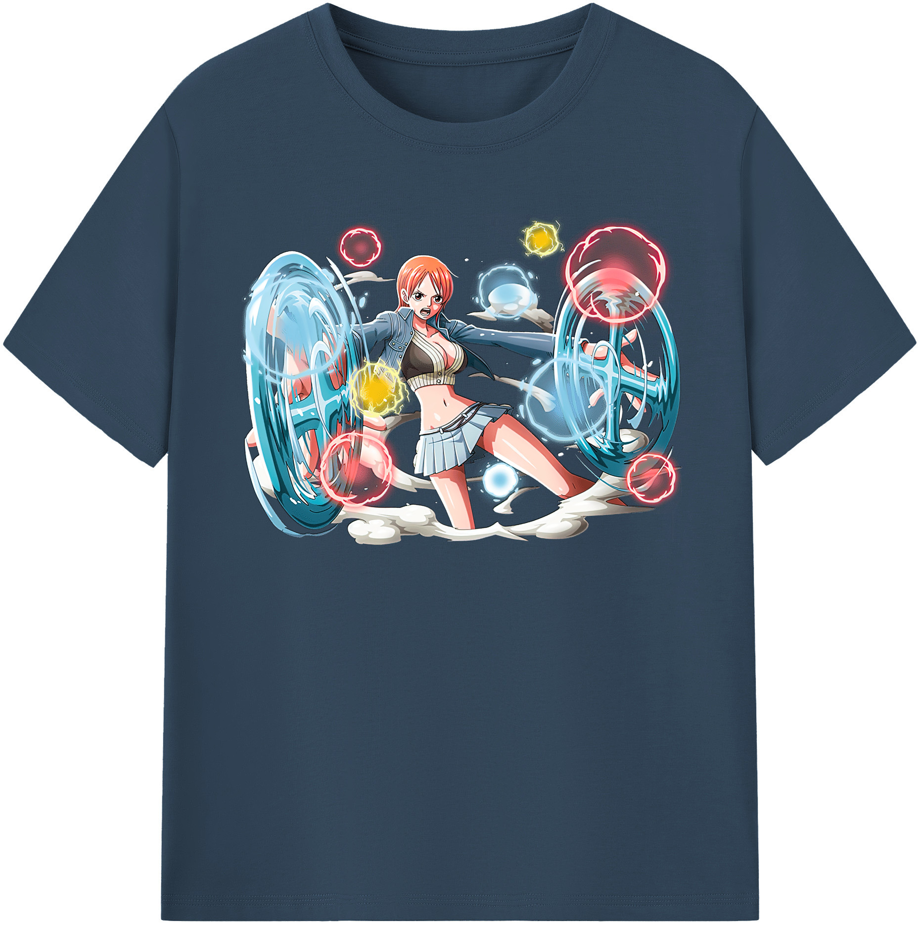 （画像用） ワンピース ナミ ONE PIECE Nami レディースカジュアルプリントTシャツ（綿100％）