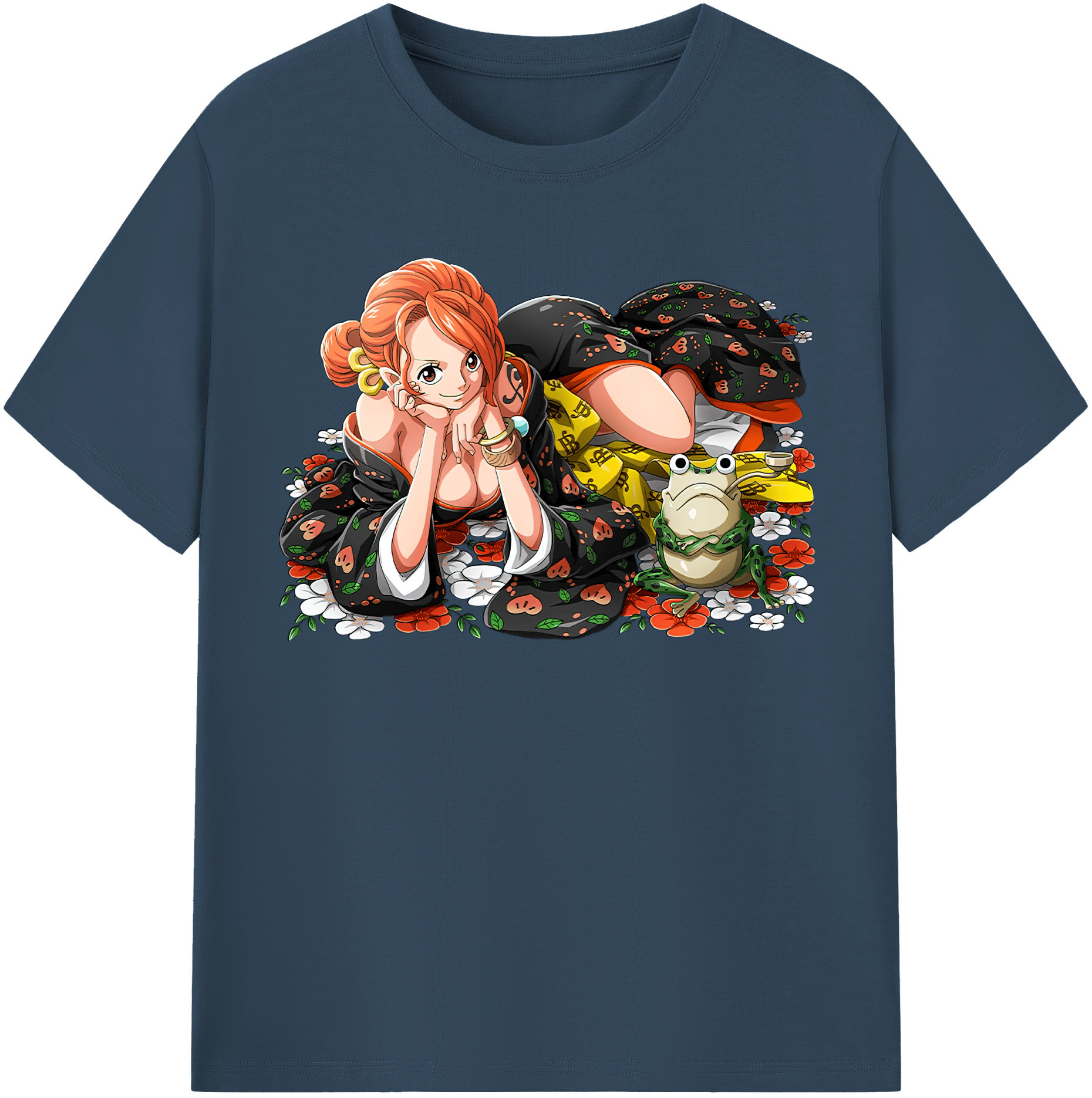 （画像用） ワンピース ナミ ONE PIECE Nami レディースカジュアルプリントTシャツ（綿100％）