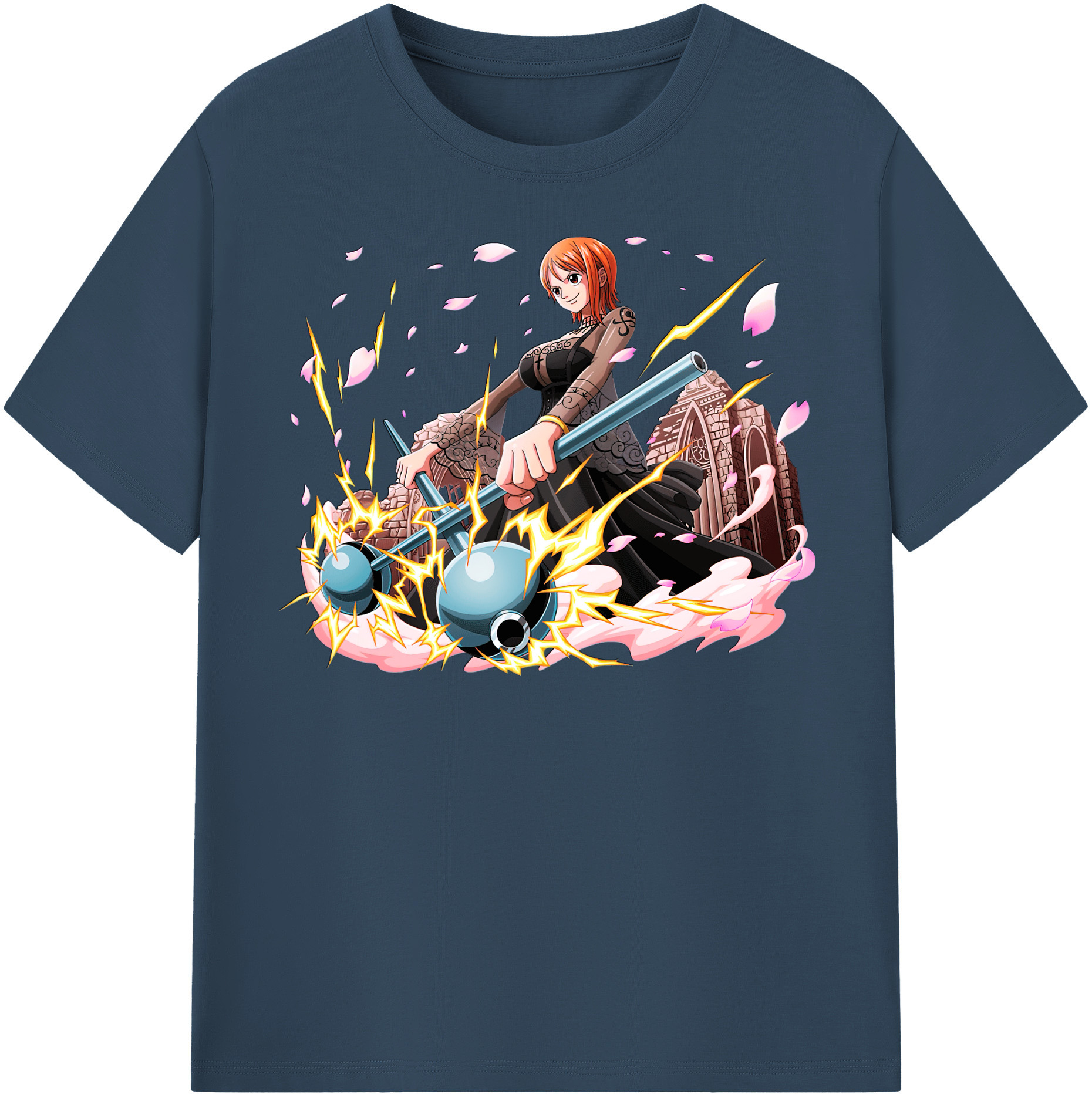 （画像用） ワンピース ナミ ONE PIECE Nami レディースカジュアルプリントTシャツ（綿100％）