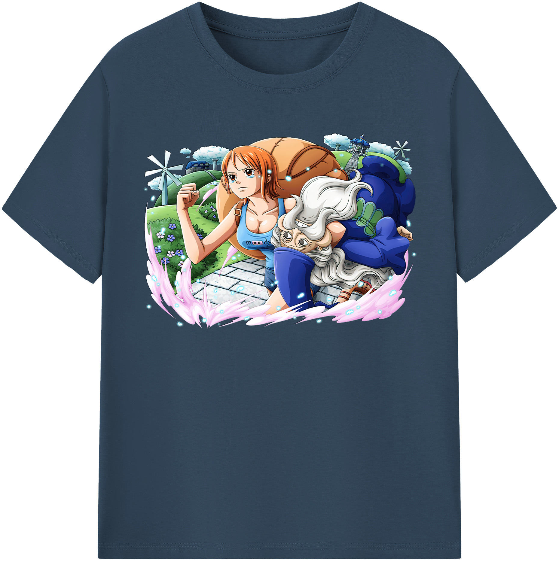 （画像用） ワンピース ナミ ONE PIECE Nami レディースカジュアルプリントTシャツ（綿100％）