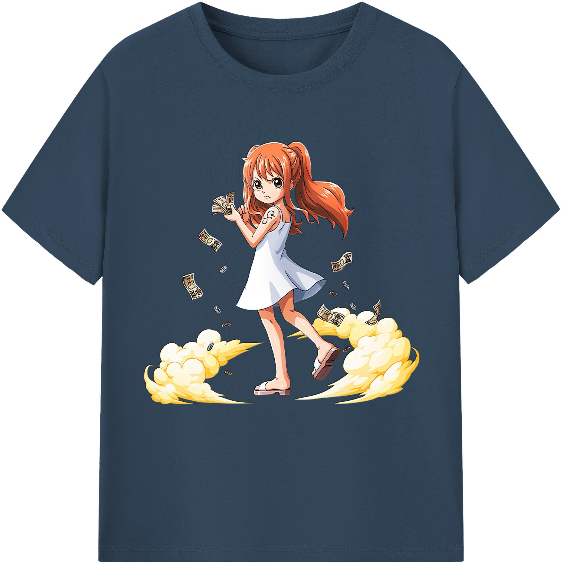 ワンピース ナミ ONE PIECE Nami レディースカジュアルプリントTシャツ（綿100％）