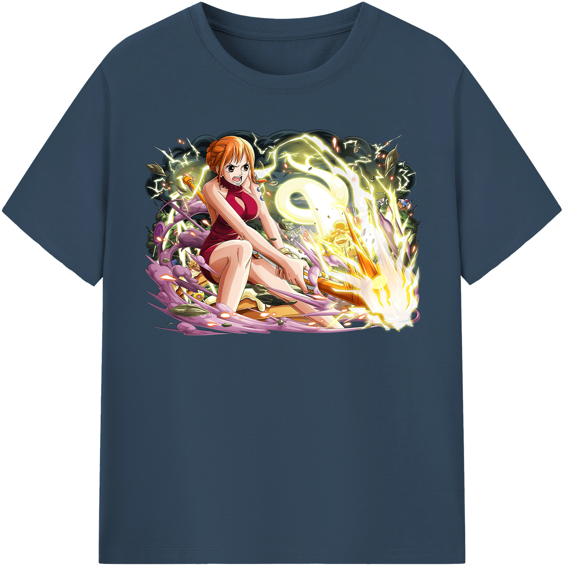 （画像用） ワンピース ナミ ONE PIECE Nami レディースカジュアルプリントTシャツ（綿100％）