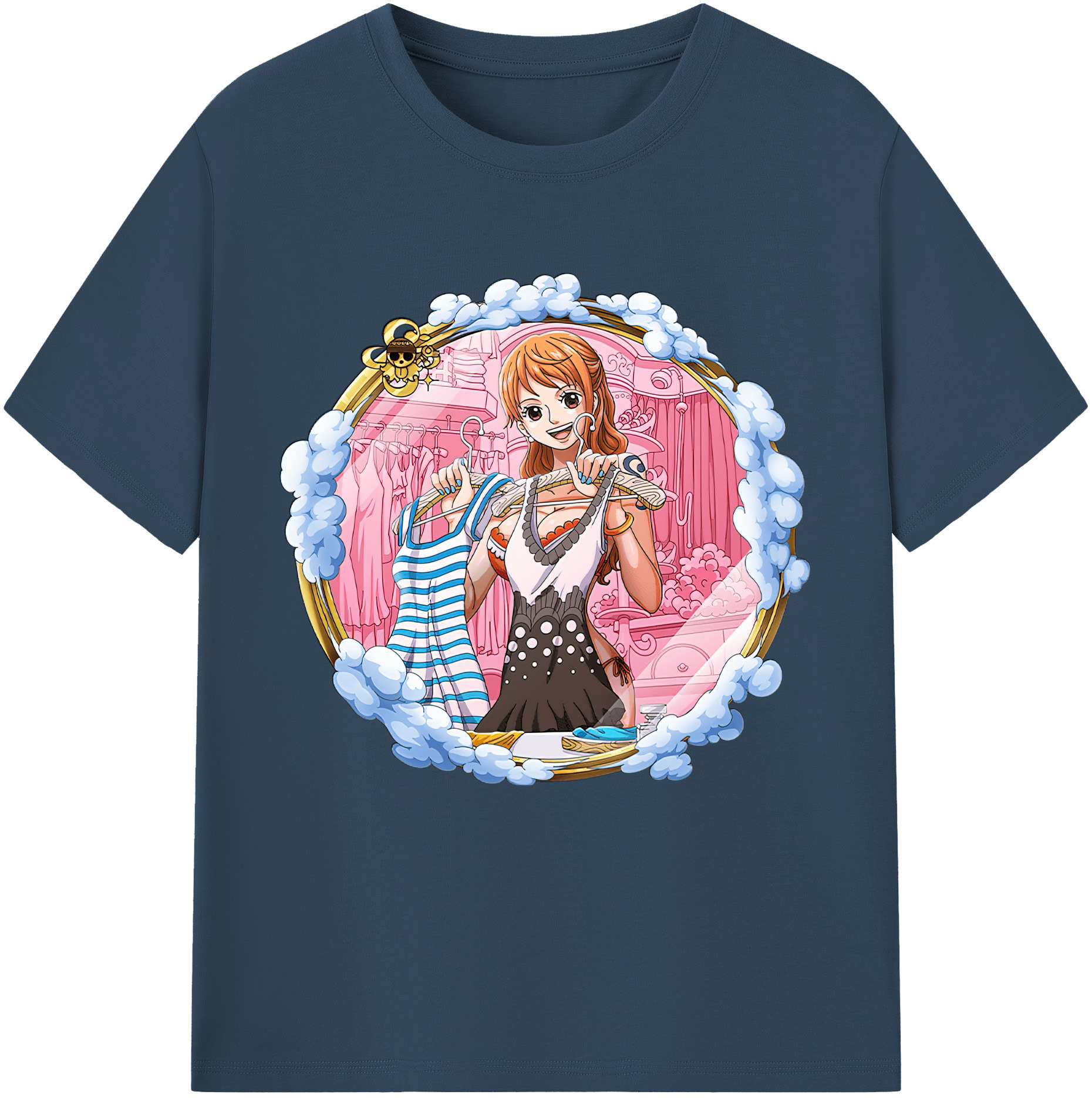 （画像用） ワンピース ナミ ONE PIECE Nami レディースカジュアルプリントTシャツ（綿100％）