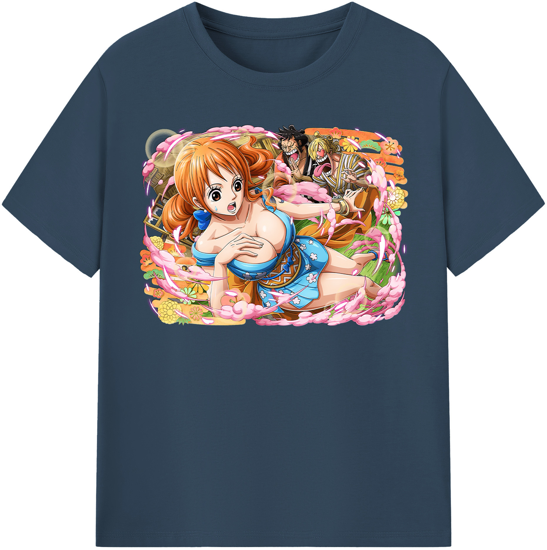 （画像用） ワンピース ナミ ONE PIECE Nami レディースカジュアルプリントTシャツ（綿100％）