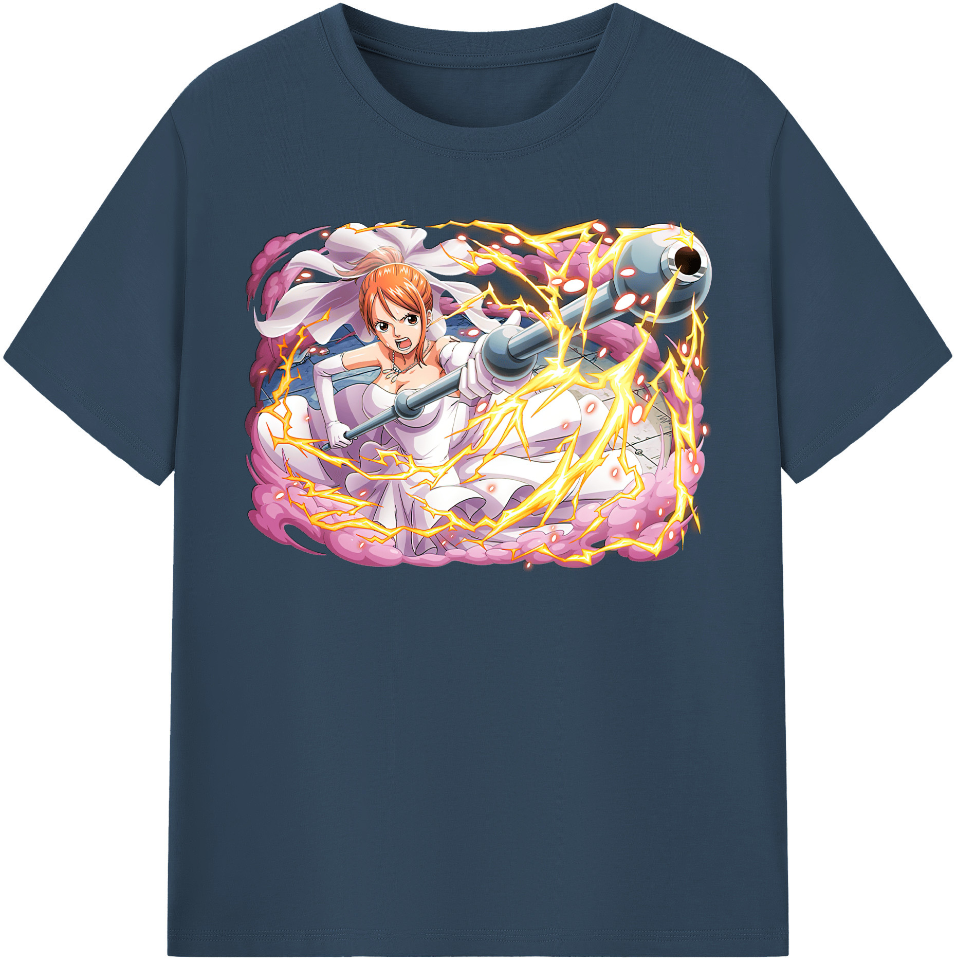 （画像用） ワンピース ナミ ONE PIECE Nami レディースカジュアルプリントTシャツ（綿100％）