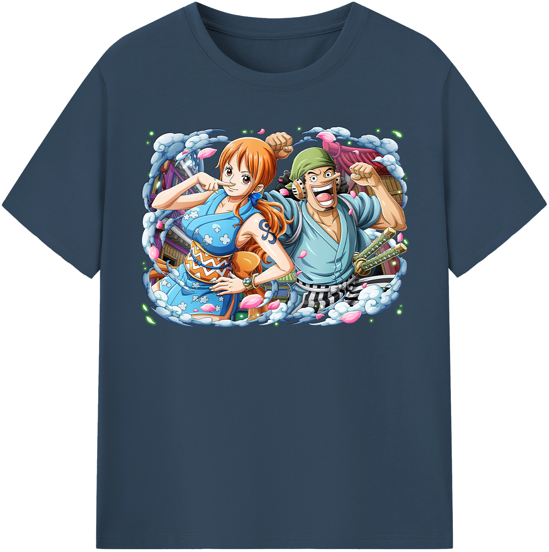 （画像用） ワンピース ナミ ONE PIECE Nami レディースカジュアルプリントTシャツ（綿100％）