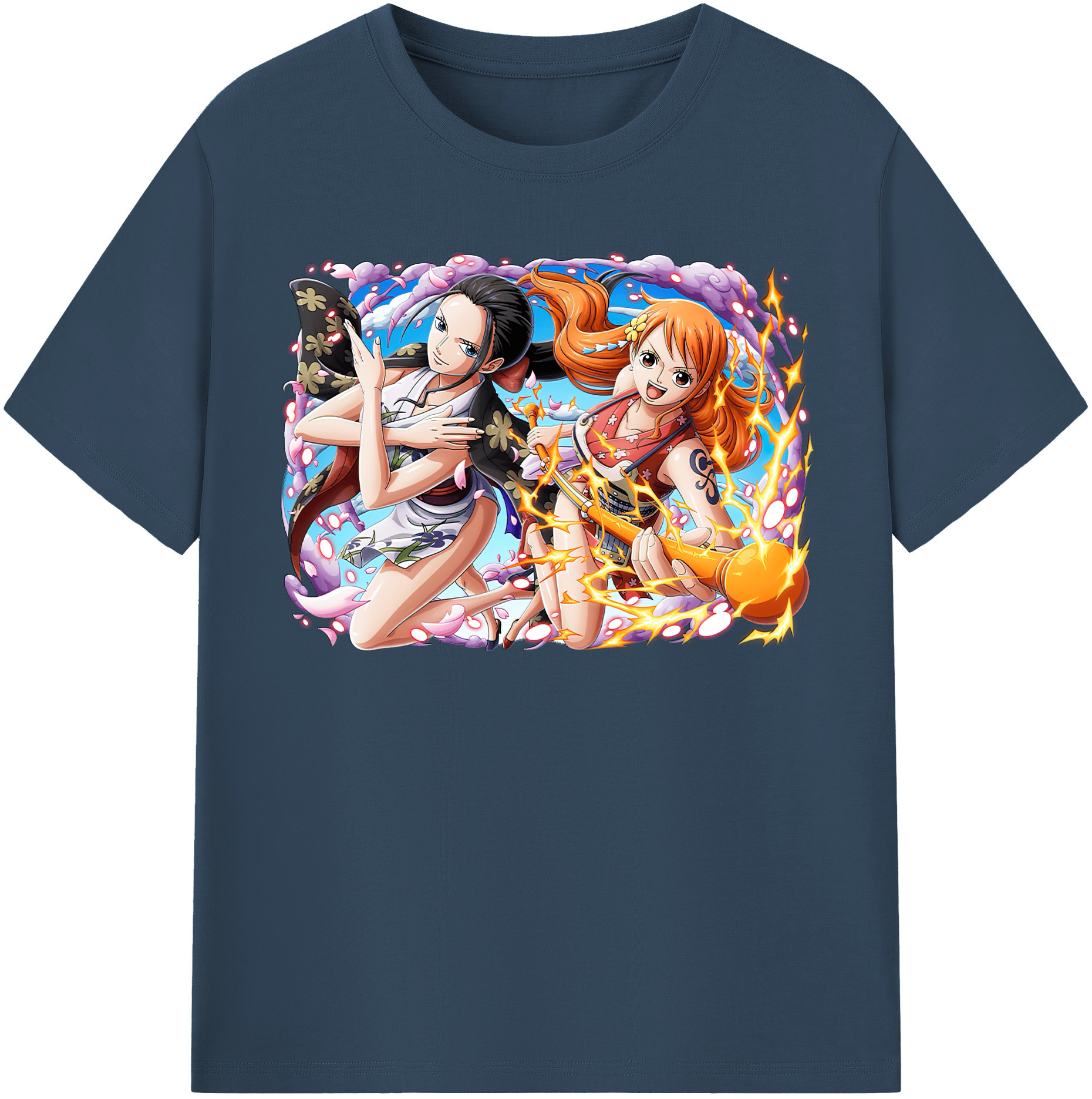 （画像用） ワンピース ナミ ONE PIECE Nami レディースカジュアルプリントTシャツ（綿100％）