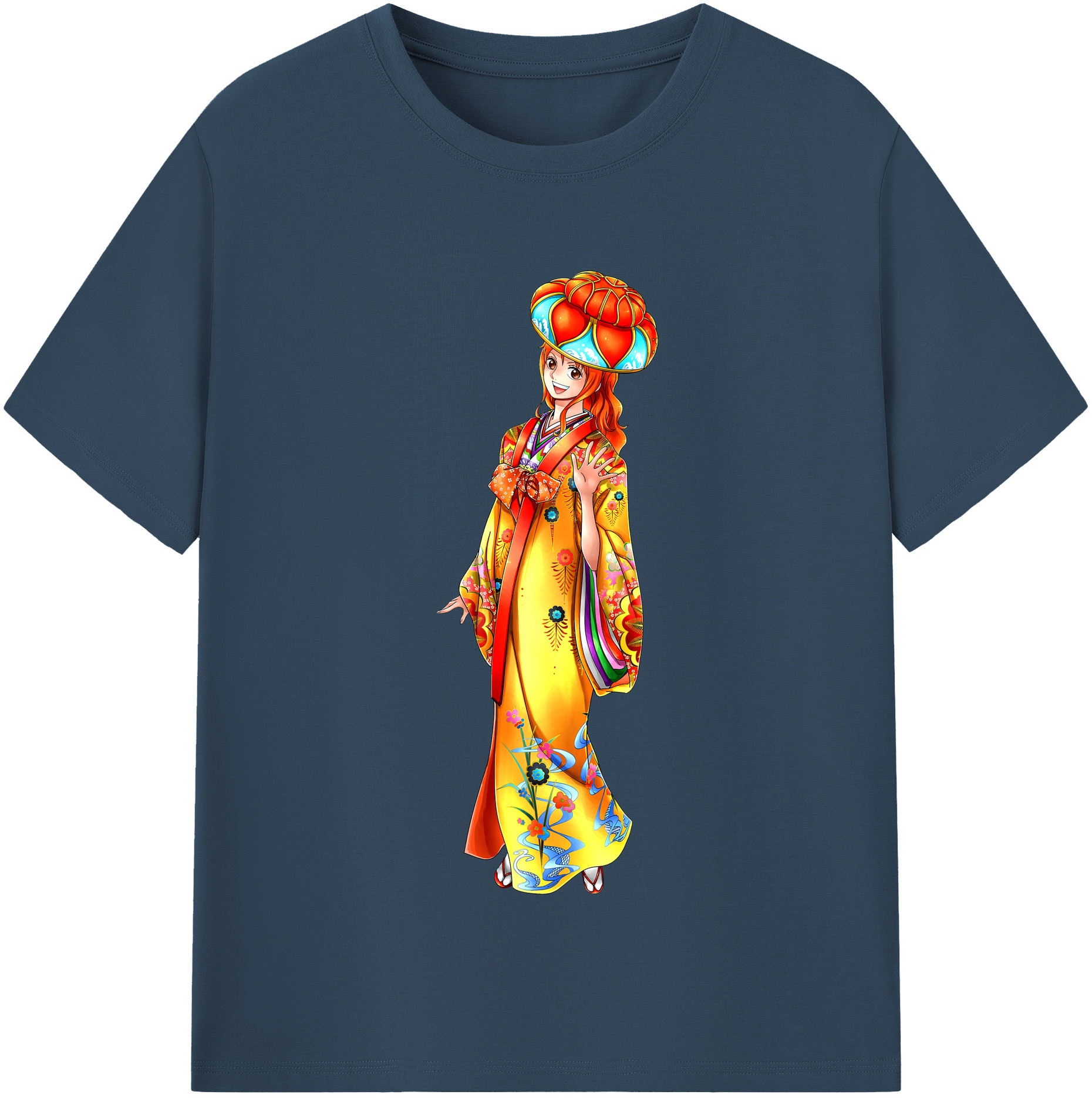 （画像用） ワンピース ナミ ONE PIECE Nami レディースカジュアルプリントTシャツ（綿100％）