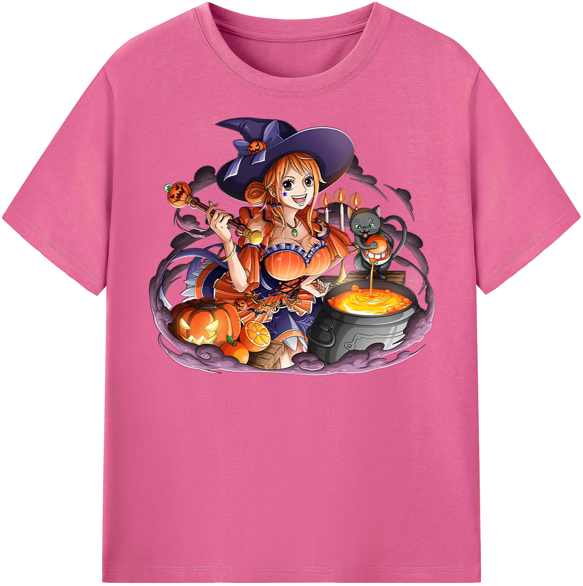 （画像用） ワンピース ナミ ONE PIECE Nami レディースカジュアルプリントTシャツ（綿100％）