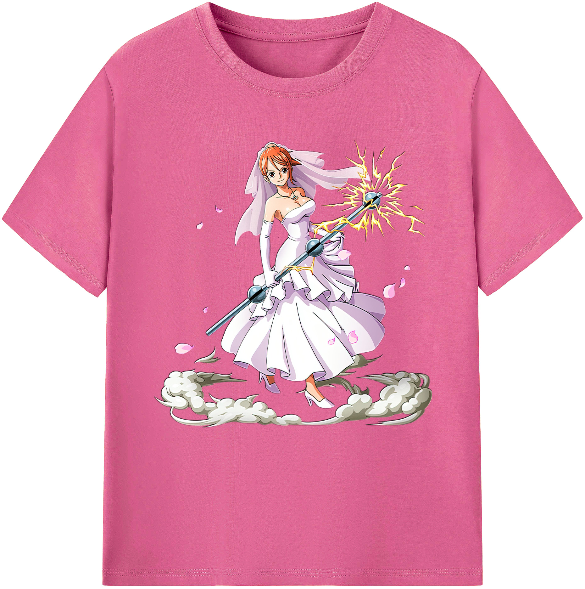 （画像用） ワンピース ナミ ONE PIECE Nami レディースカジュアルプリントTシャツ（綿100％）