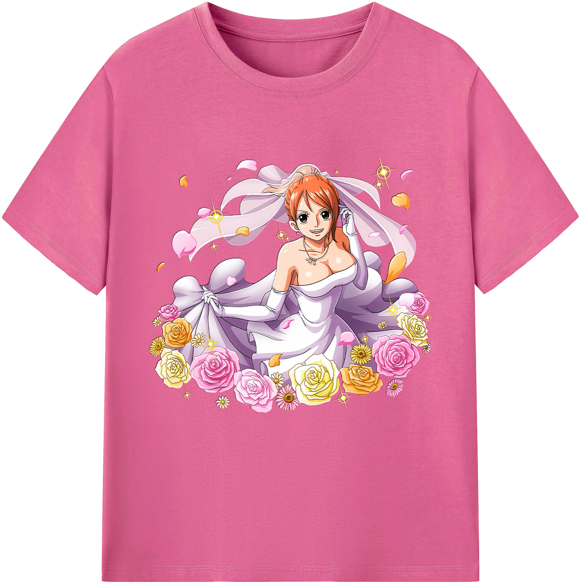 ワンピース ナミ ONE PIECE Nami レディースカジュアルプリントTシャツ（綿100％）