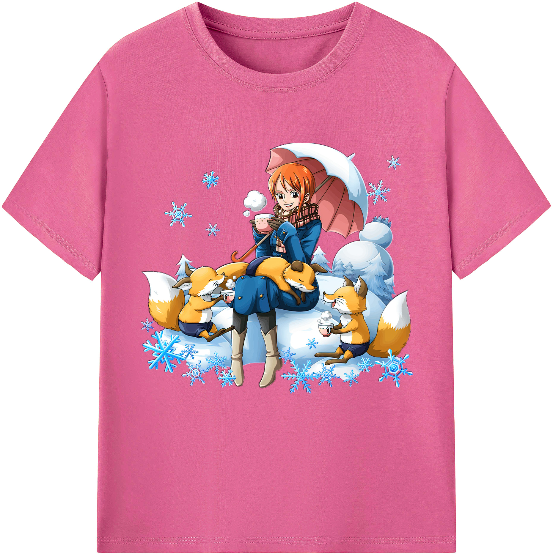 （画像用） ワンピース ナミ ONE PIECE Nami レディースカジュアルプリントTシャツ（綿100％）