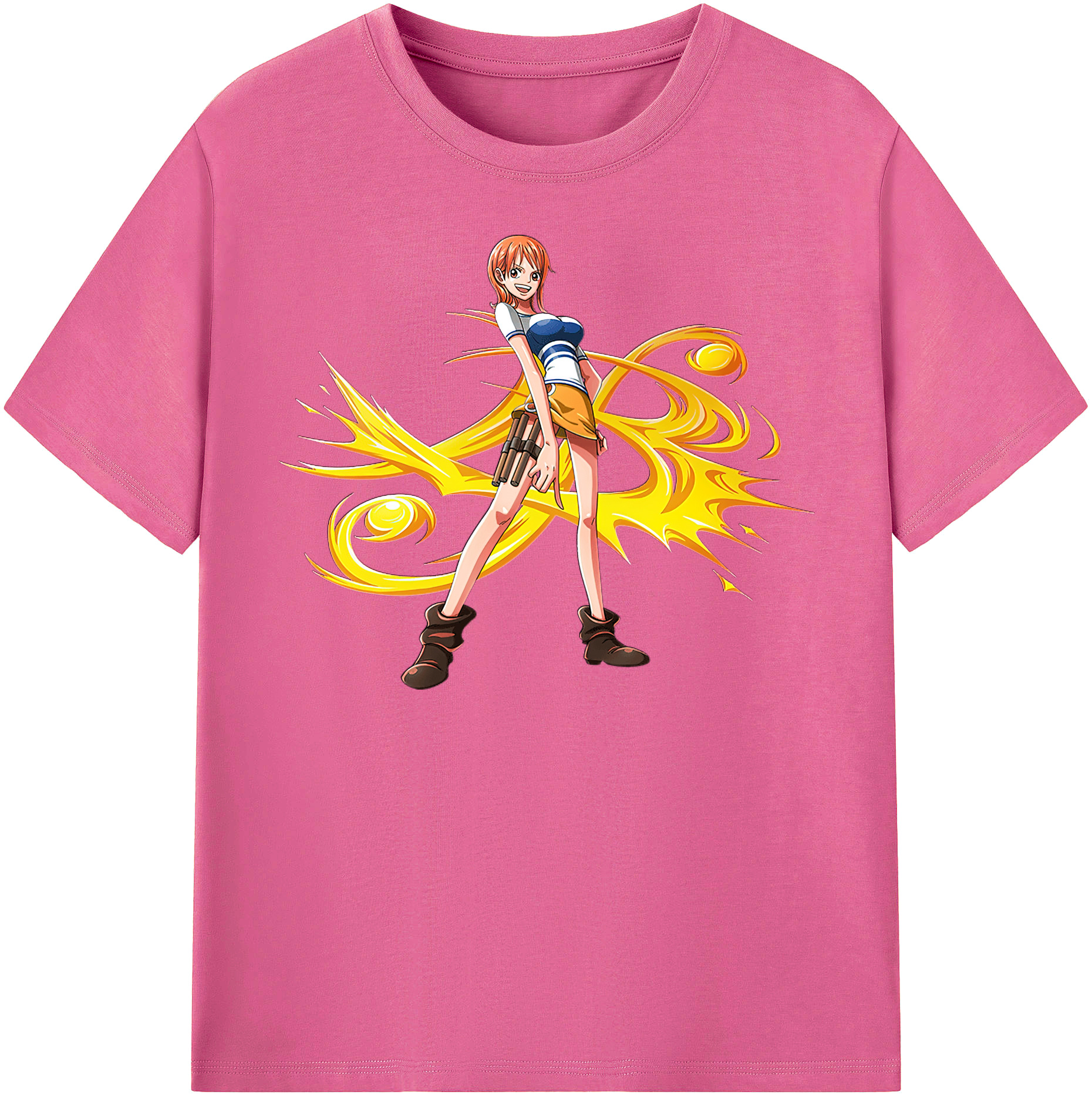 （画像用） ワンピース ナミ ONE PIECE Nami レディースカジュアルプリントTシャツ（綿100％）