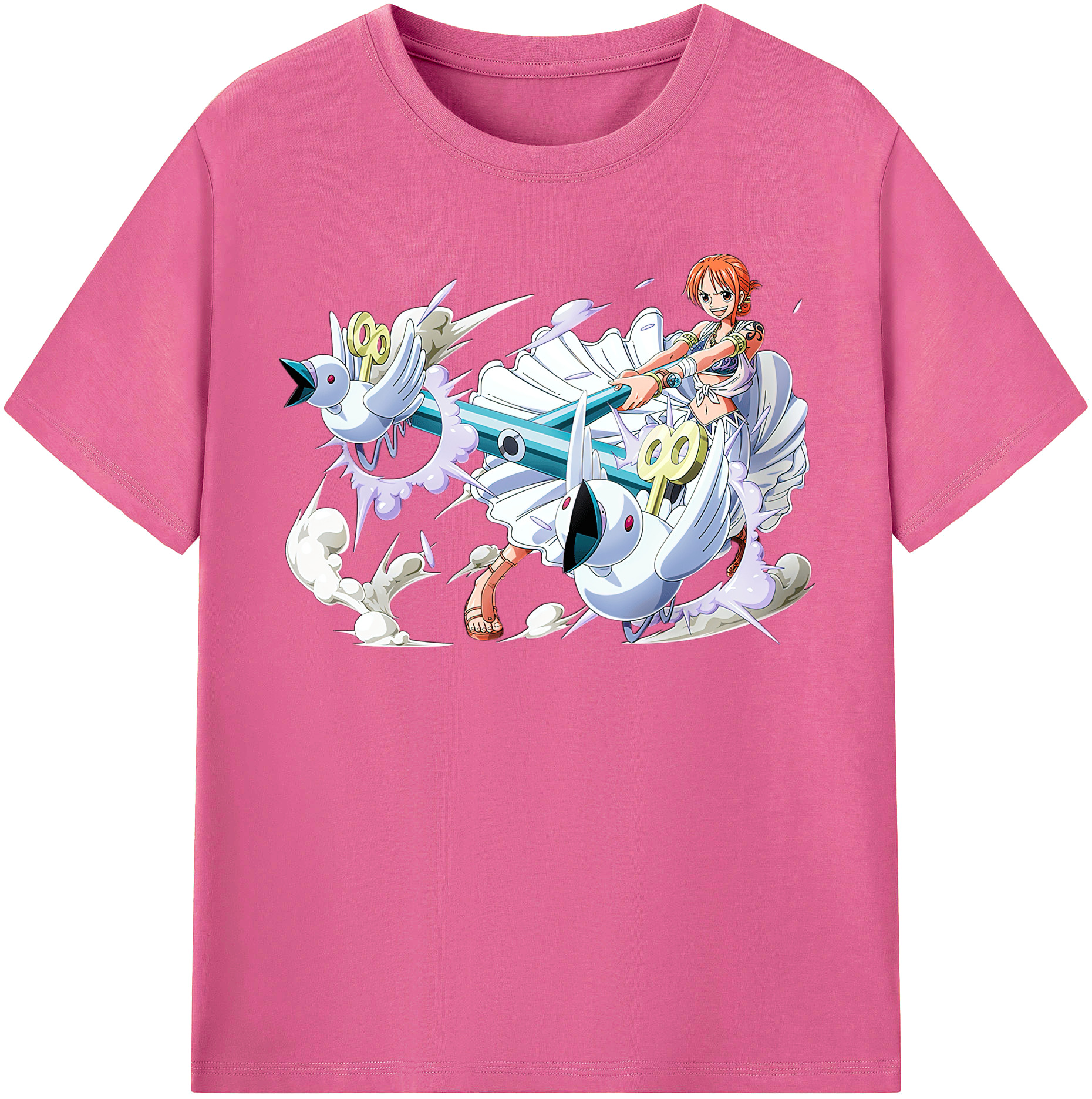 （画像用） ワンピース ナミ ONE PIECE Nami レディースカジュアルプリントTシャツ（綿100％）
