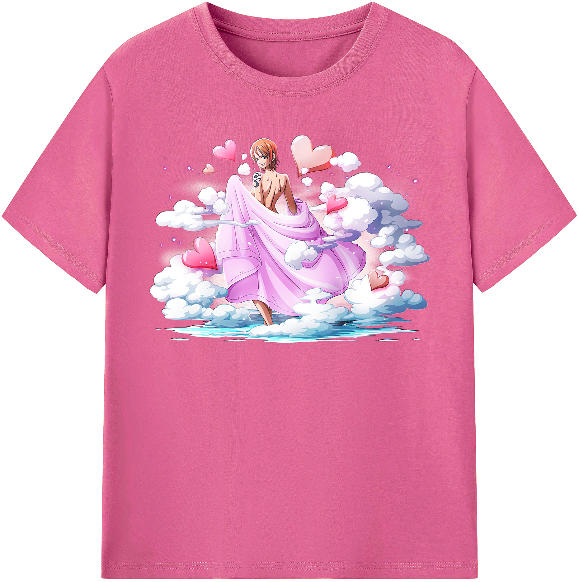 （画像用） ワンピース ナミ ONE PIECE Nami レディースカジュアルプリントTシャツ（綿100％）