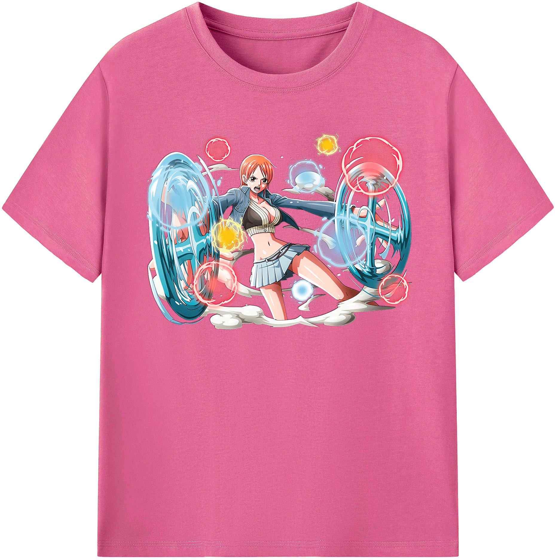 （画像用） ワンピース ナミ ONE PIECE Nami レディースカジュアルプリントTシャツ（綿100％）