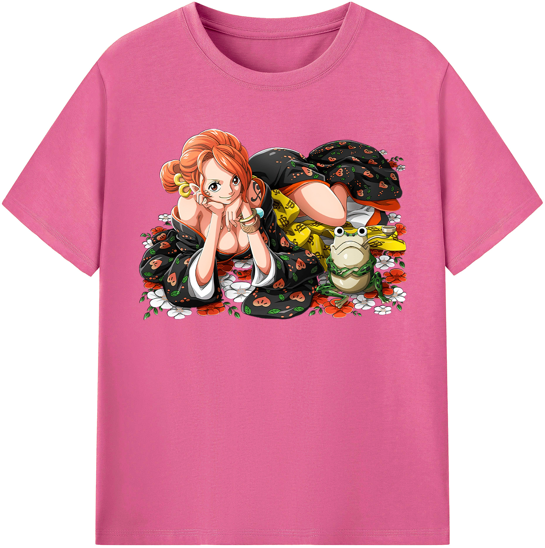 （画像用） ワンピース ナミ ONE PIECE Nami レディースカジュアルプリントTシャツ（綿100％）