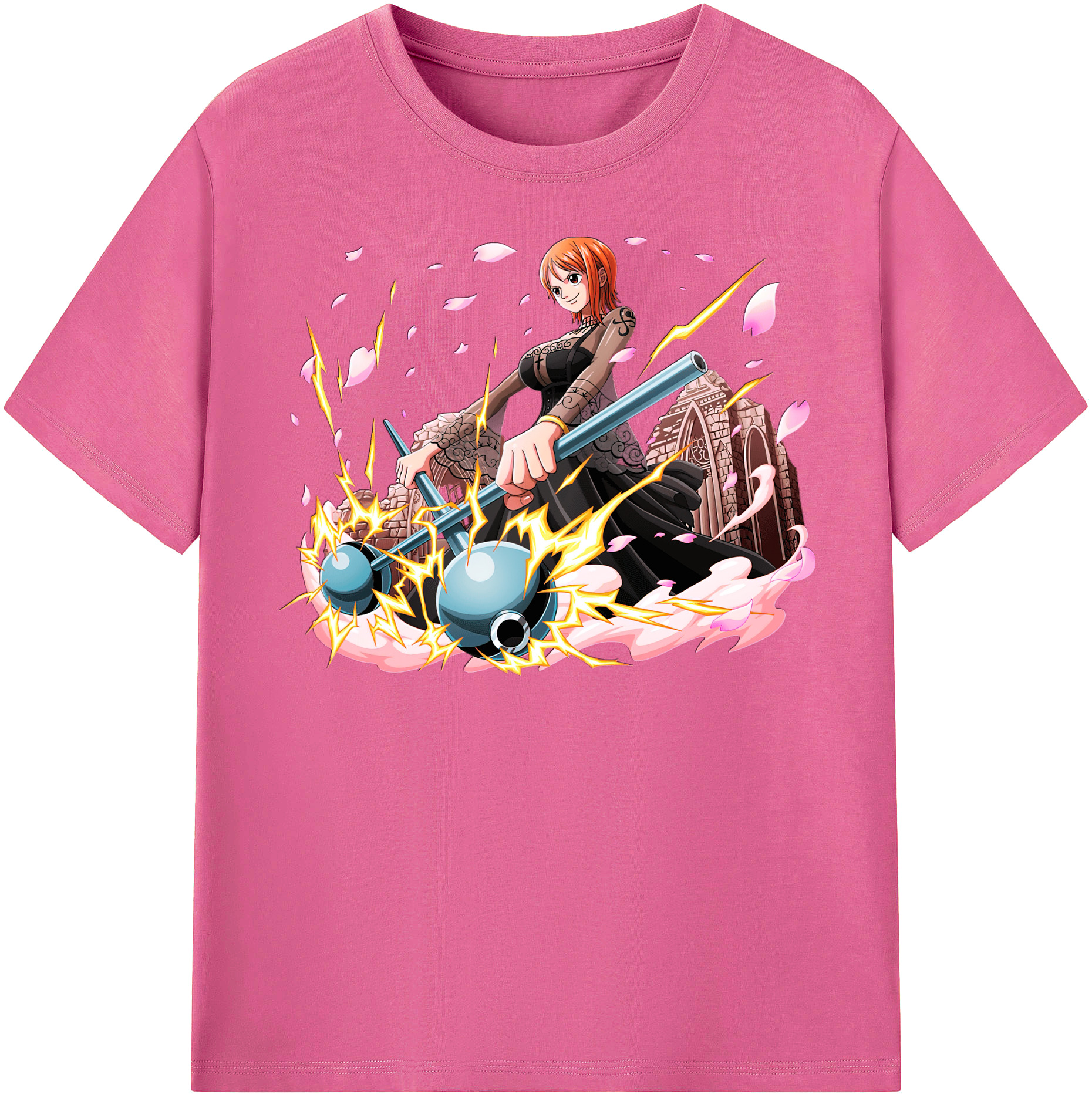 （画像用） ワンピース ナミ ONE PIECE Nami レディースカジュアルプリントTシャツ（綿100％）