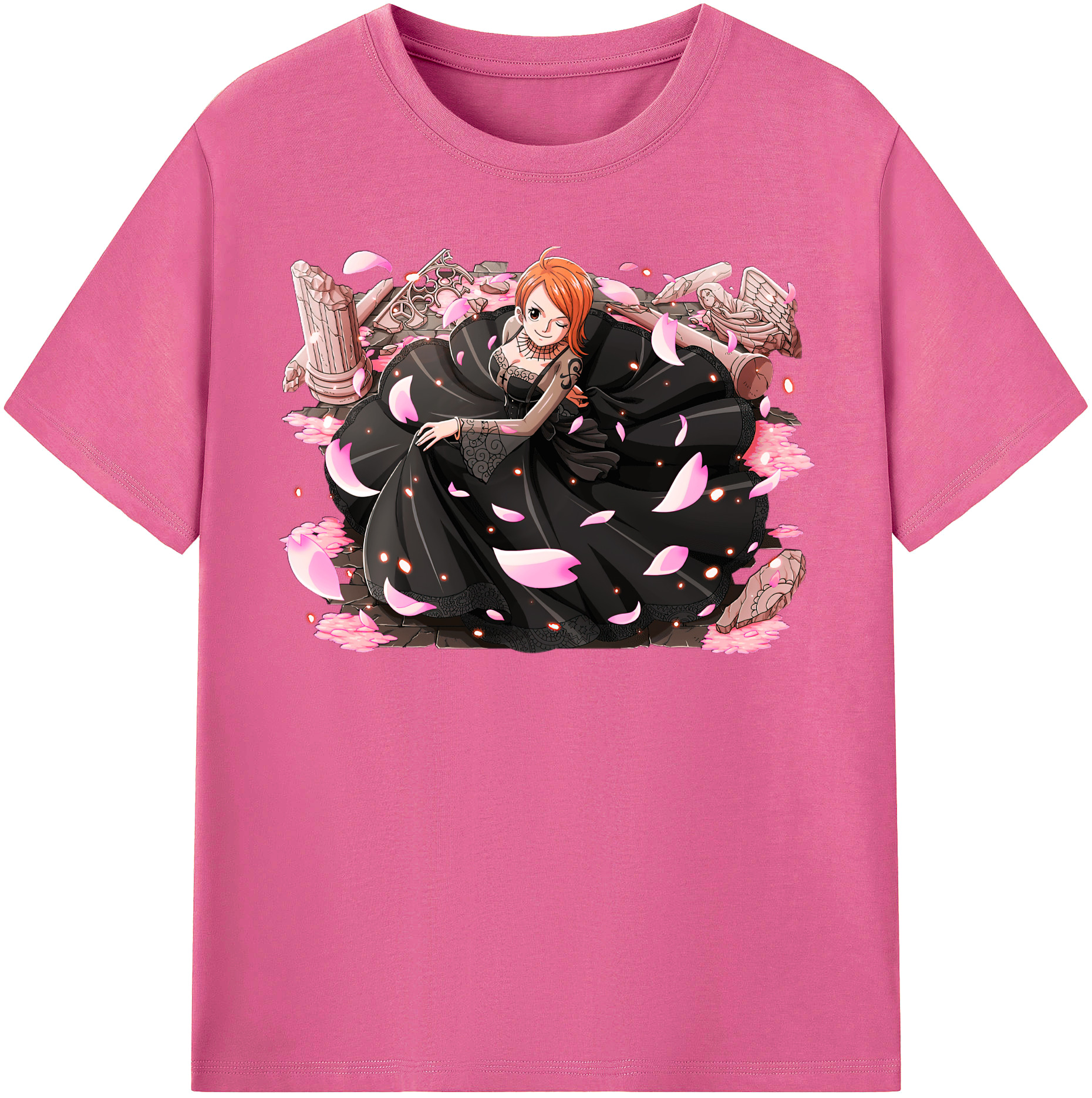 （画像用） ワンピース ナミ ONE PIECE Nami レディースカジュアルプリントTシャツ（綿100％）