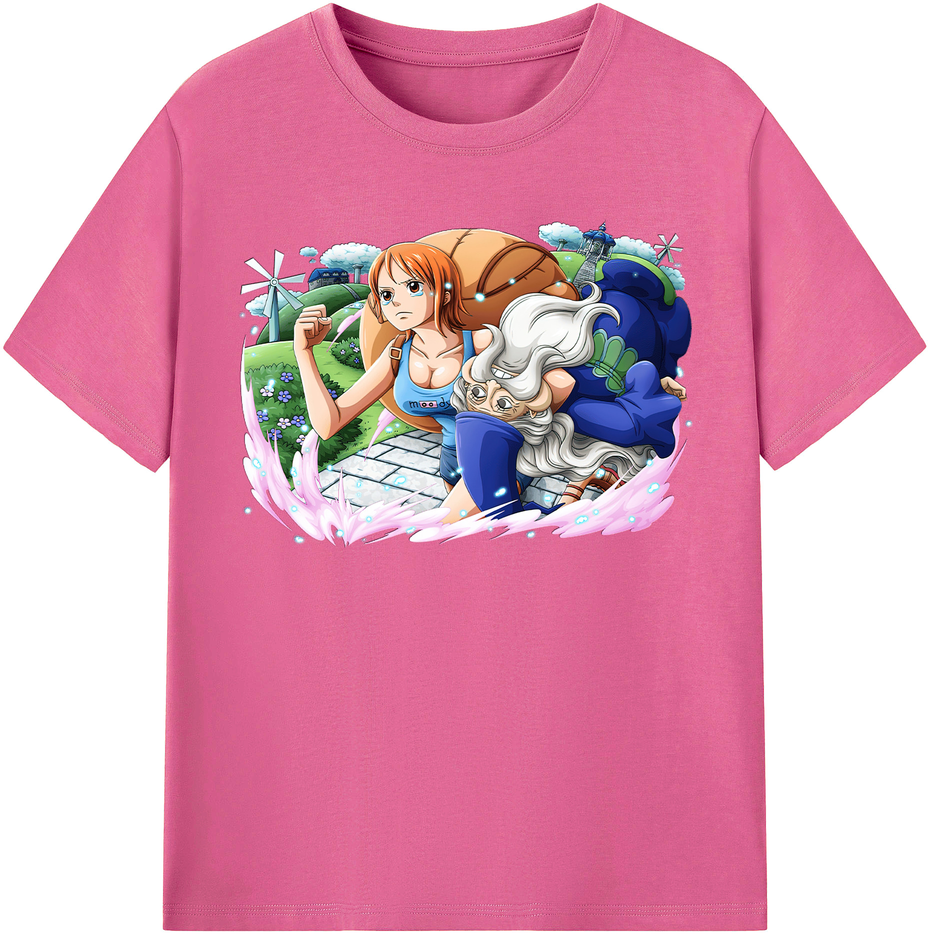 （画像用） ワンピース ナミ ONE PIECE Nami レディースカジュアルプリントTシャツ（綿100％）