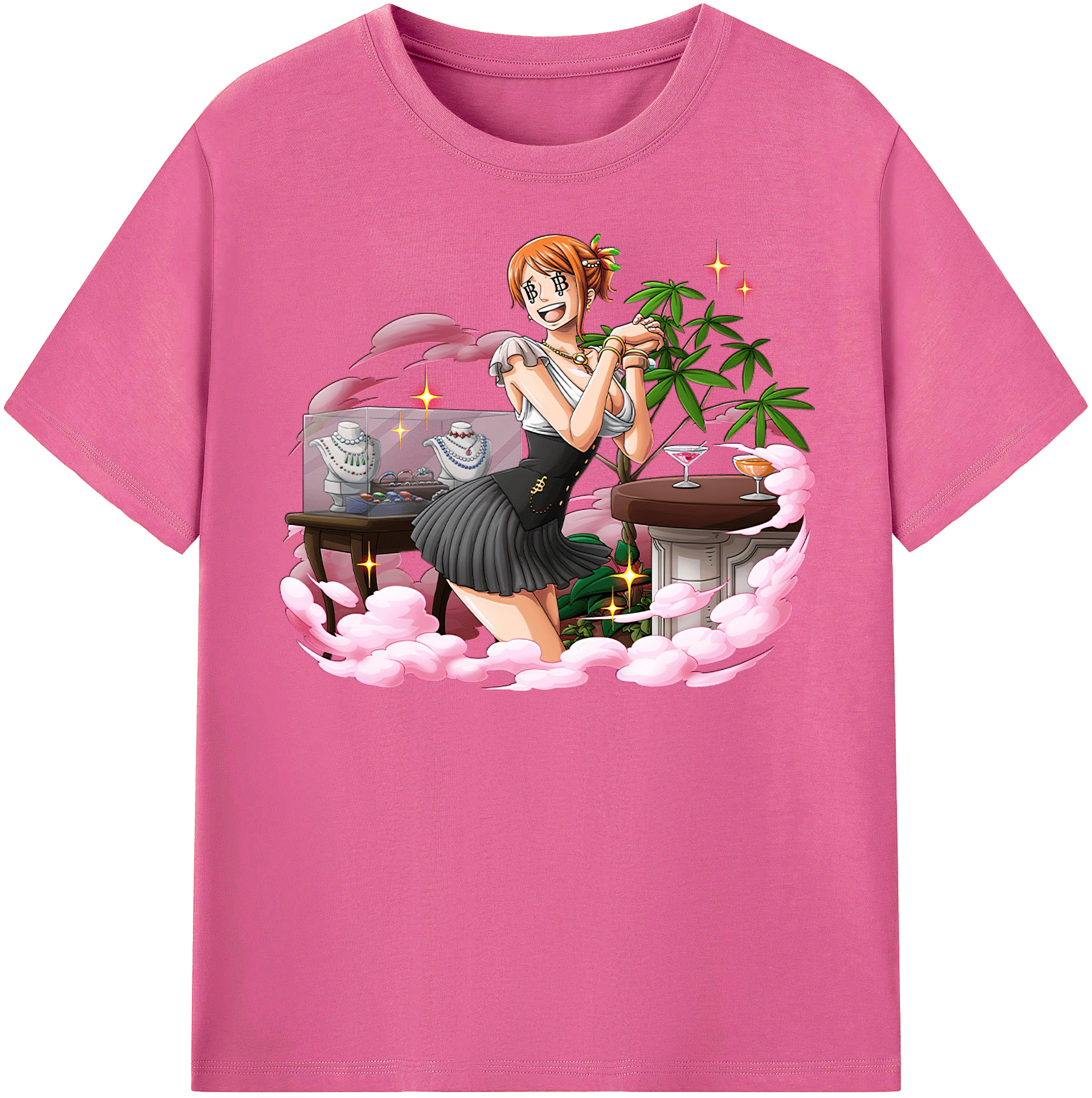 （画像用） ワンピース ナミ ONE PIECE Nami レディースカジュアルプリントTシャツ（綿100％）