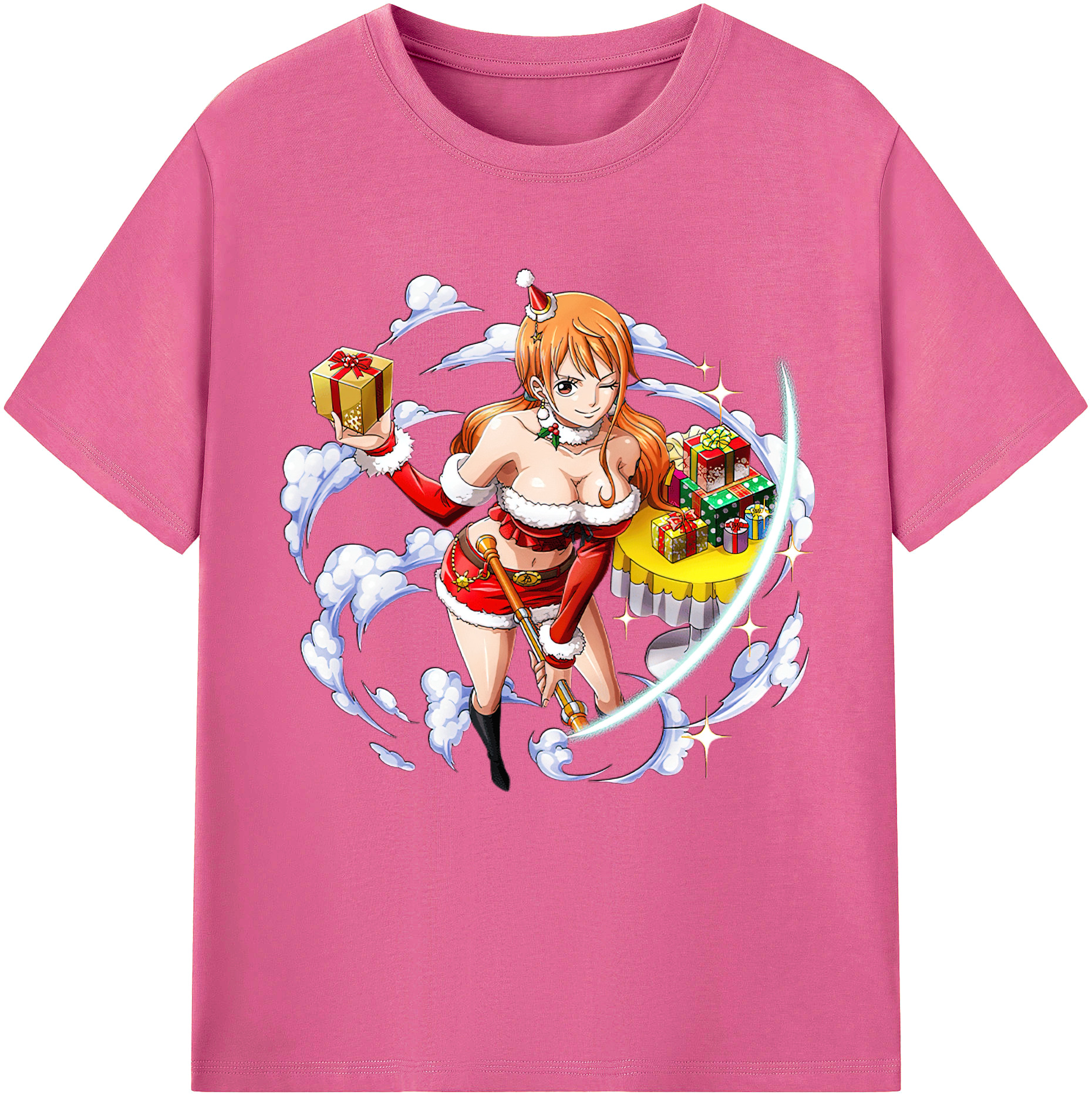 （画像用） ワンピース ナミ ONE PIECE Nami レディースカジュアルプリントTシャツ（綿100％）