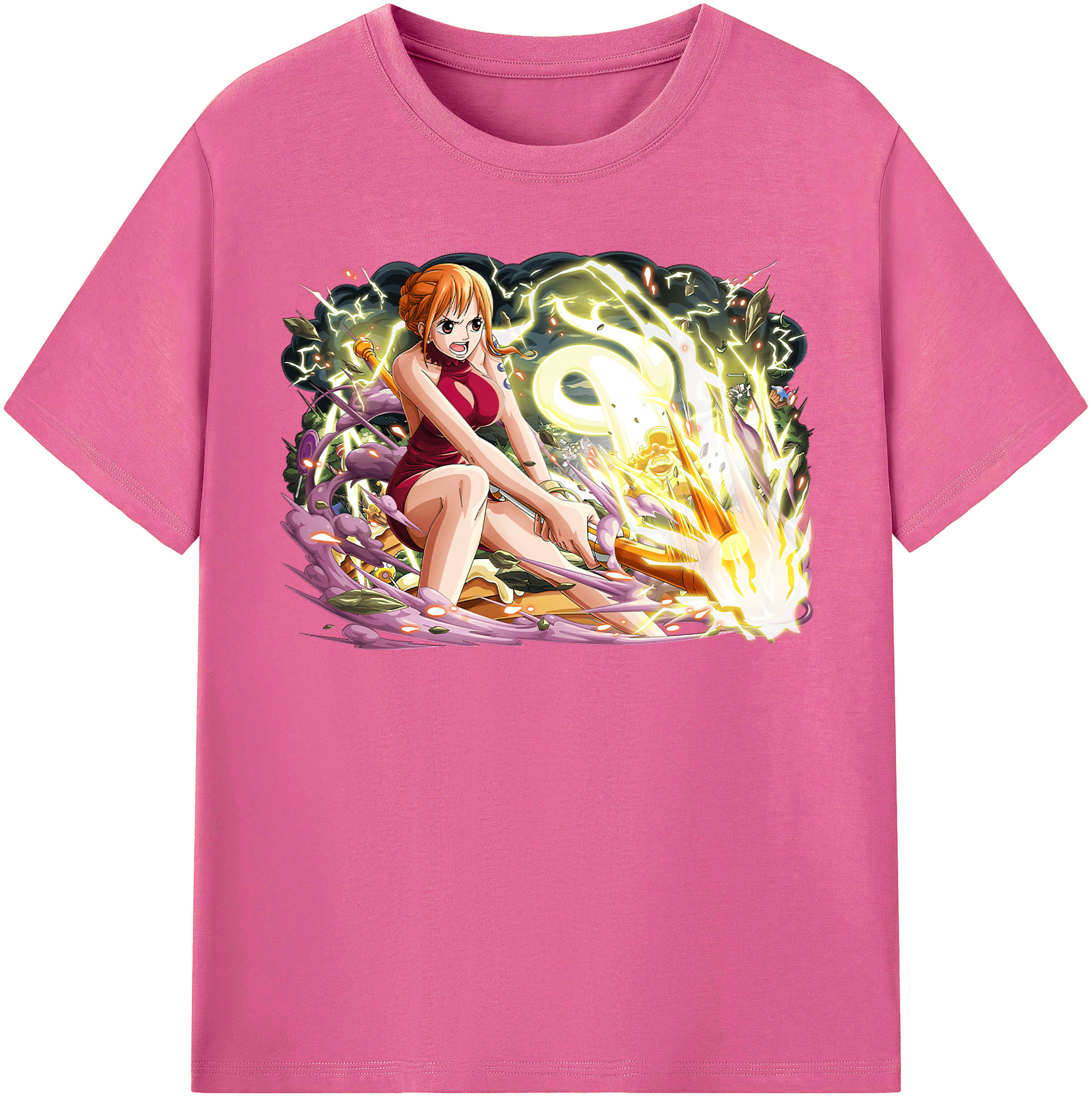 （画像用） ワンピース ナミ ONE PIECE Nami レディースカジュアルプリントTシャツ（綿100％）