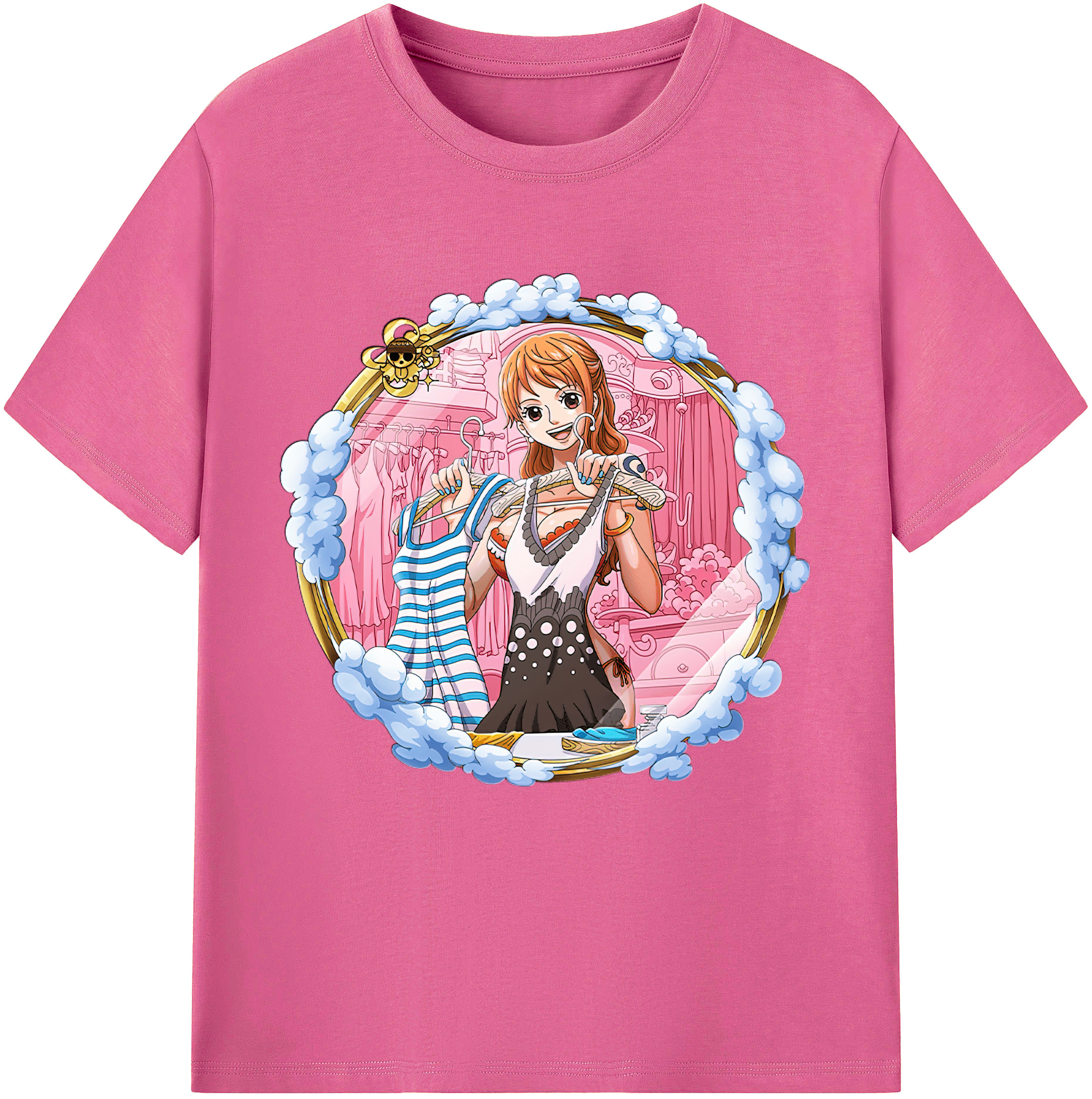 （画像用） ワンピース ナミ ONE PIECE Nami レディースカジュアルプリントTシャツ（綿100％）