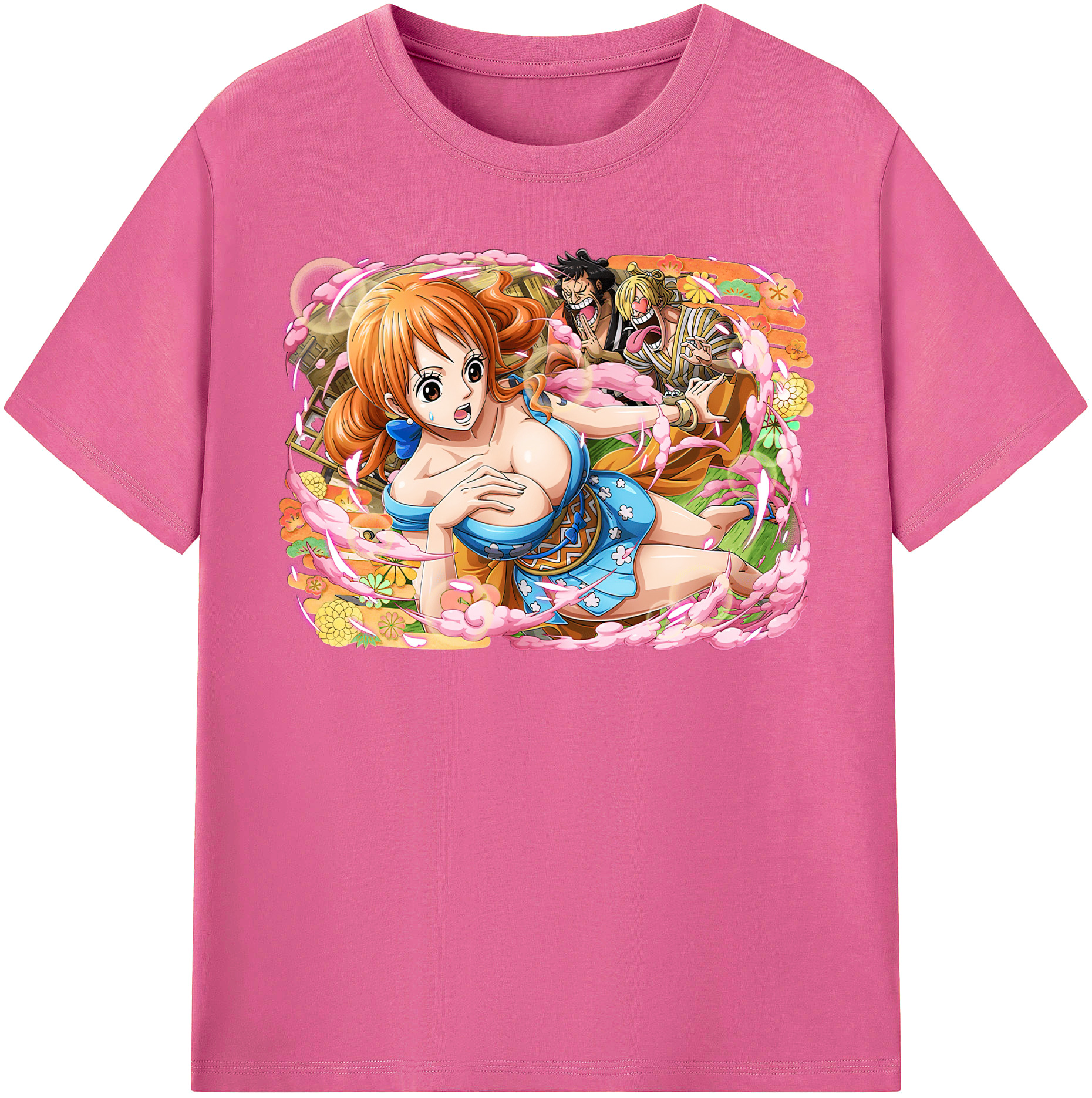 （画像用） ワンピース ナミ ONE PIECE Nami レディースカジュアルプリントTシャツ（綿100％）
