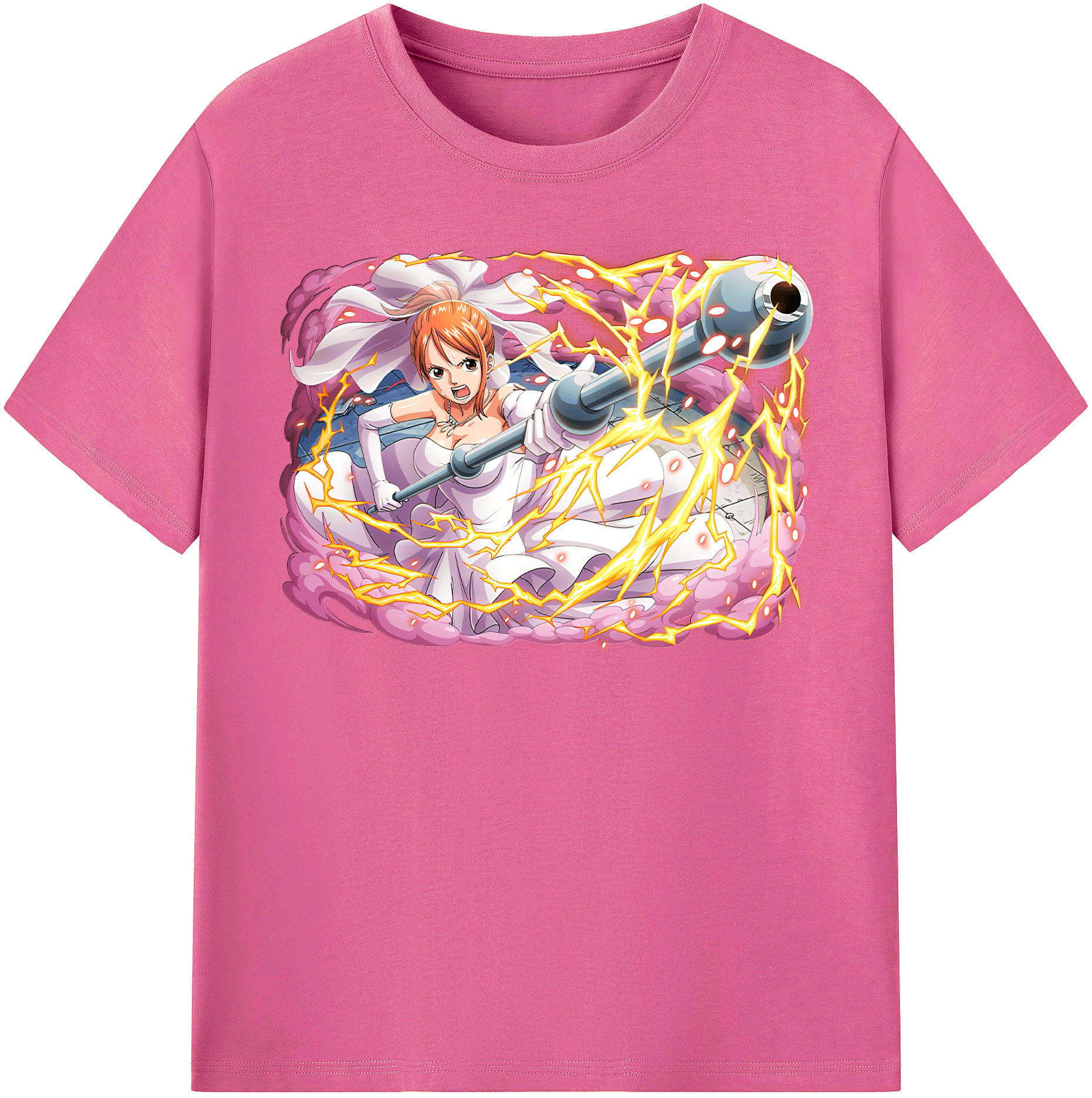 （画像用） ワンピース ナミ ONE PIECE Nami レディースカジュアルプリントTシャツ（綿100％）