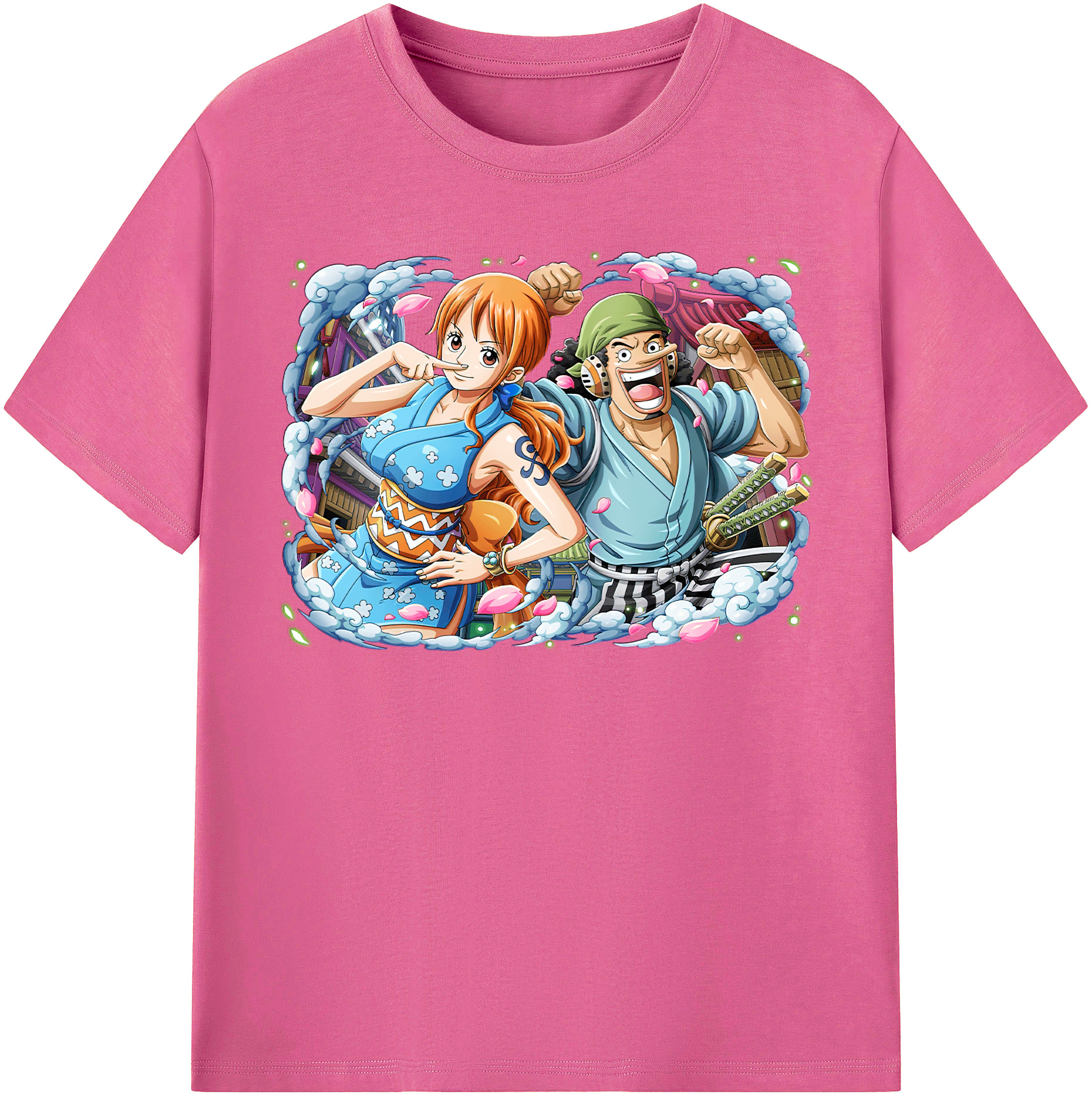 （画像用） ワンピース ナミ ONE PIECE Nami レディースカジュアルプリントTシャツ（綿100％）