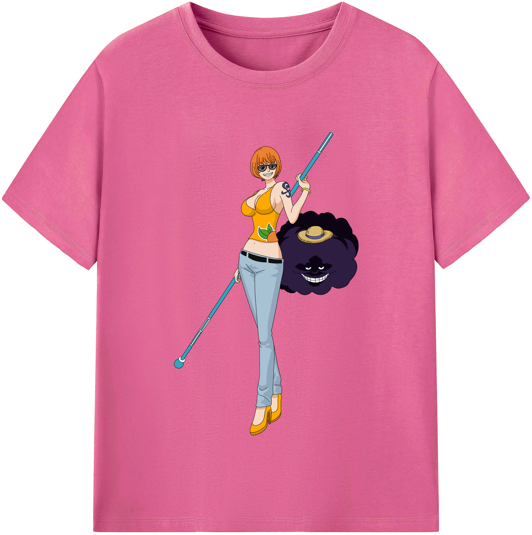 （画像用） ワンピース ナミ ONE PIECE Nami レディースカジュアルプリントTシャツ（綿100％）