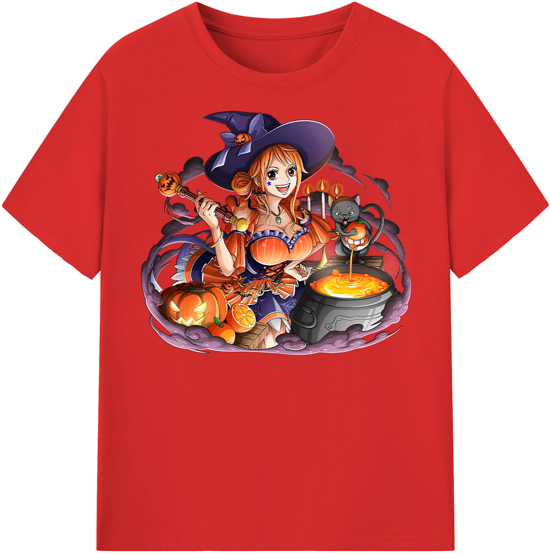 （画像用） ワンピース ナミ ONE PIECE Nami レディースカジュアルプリントTシャツ（綿100％）