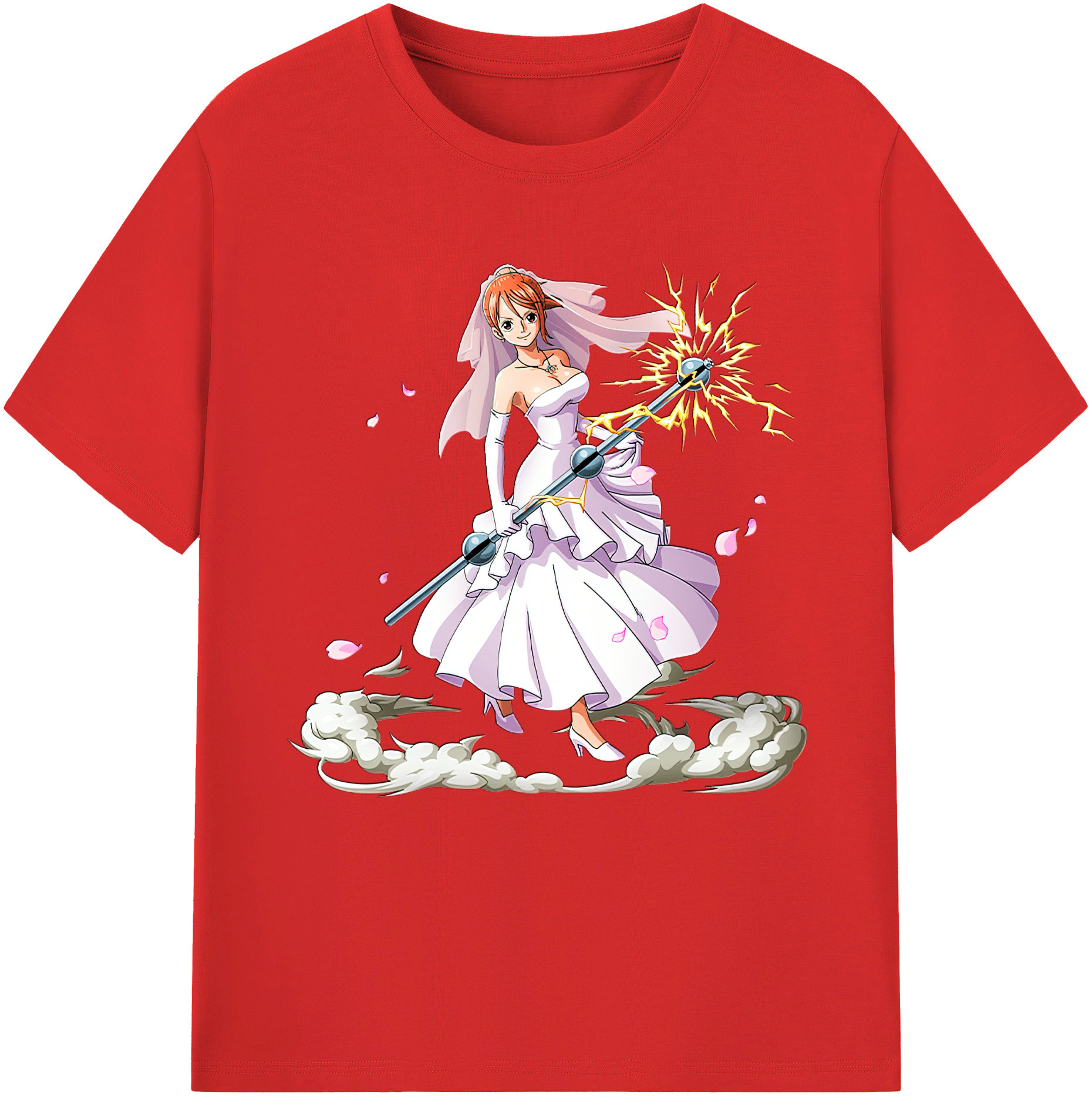 （画像用） ワンピース ナミ ONE PIECE Nami レディースカジュアルプリントTシャツ（綿100％）