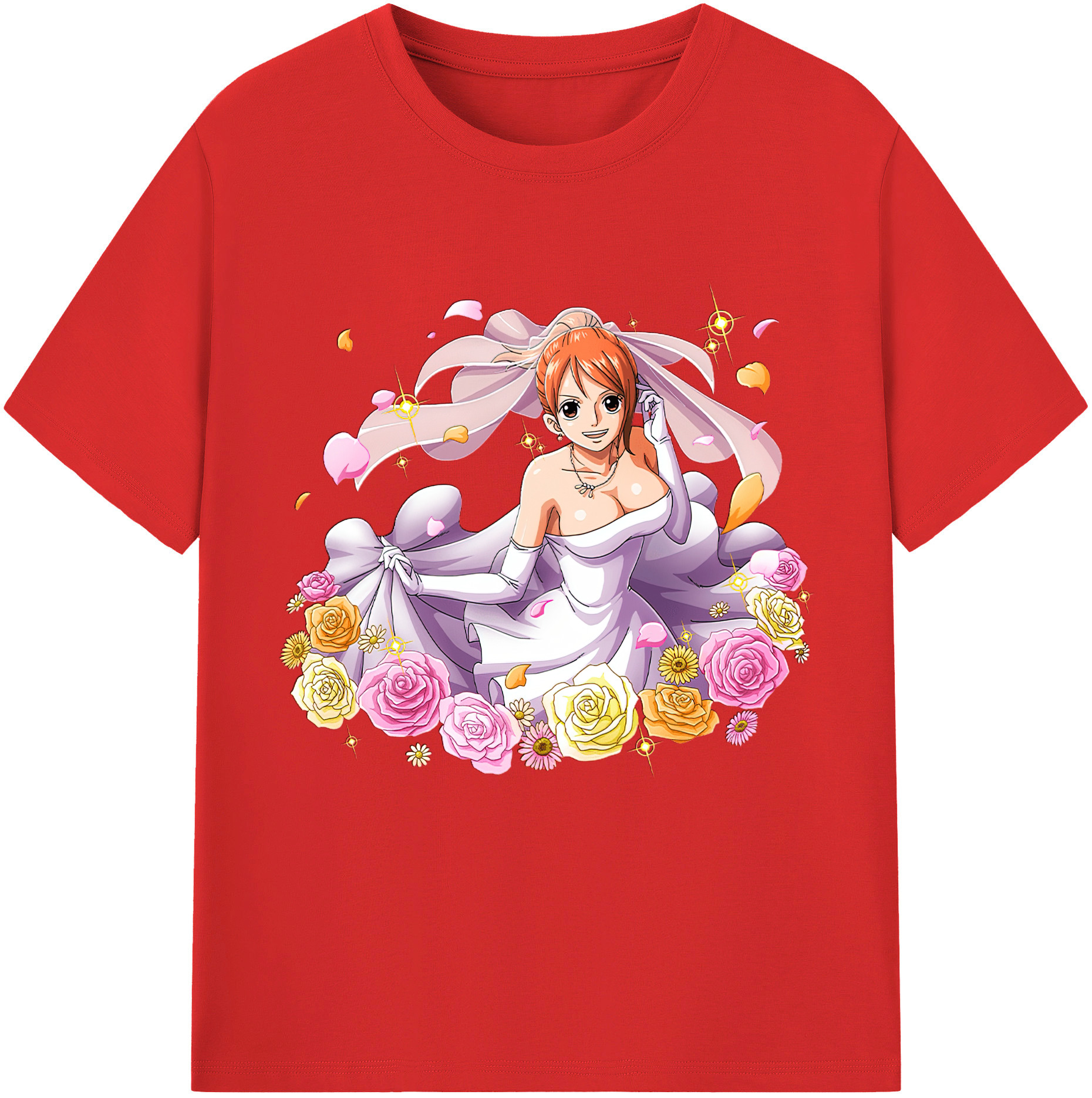 ワンピース ナミ ONE PIECE Nami レディースカジュアルプリントTシャツ（綿100％）