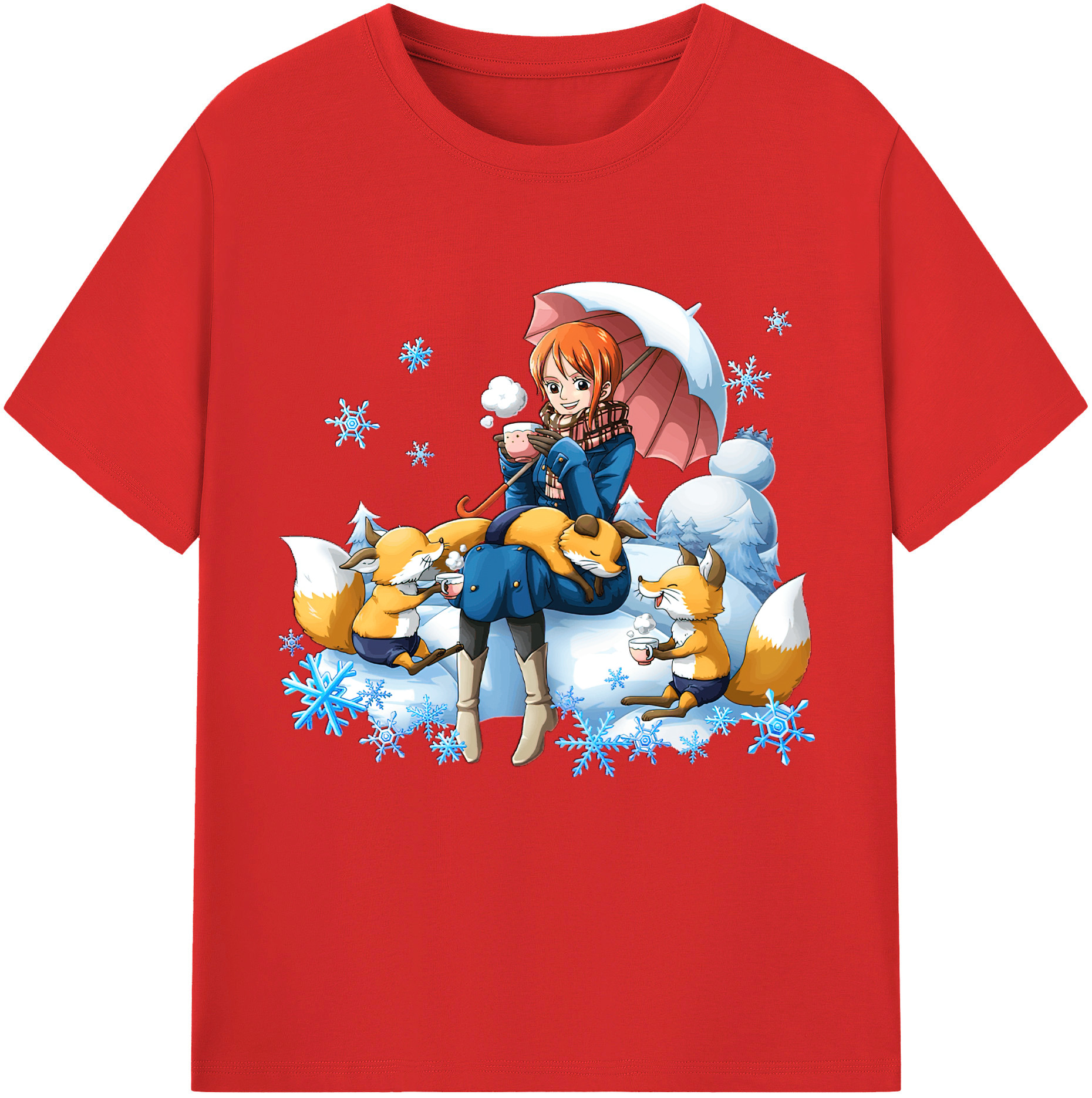 （画像用） ワンピース ナミ ONE PIECE Nami レディースカジュアルプリントTシャツ（綿100％）