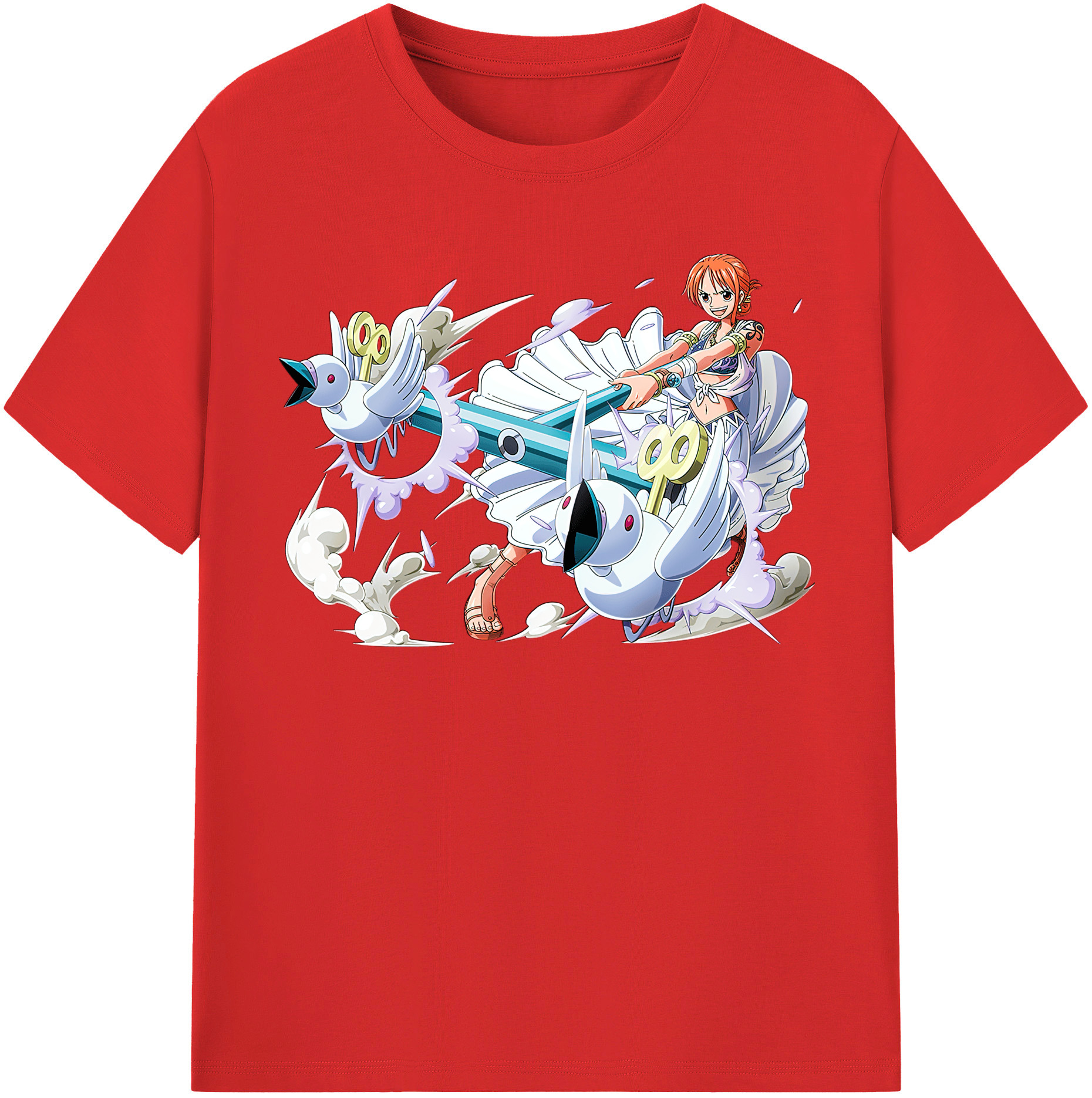 （画像用） ワンピース ナミ ONE PIECE Nami レディースカジュアルプリントTシャツ（綿100％）