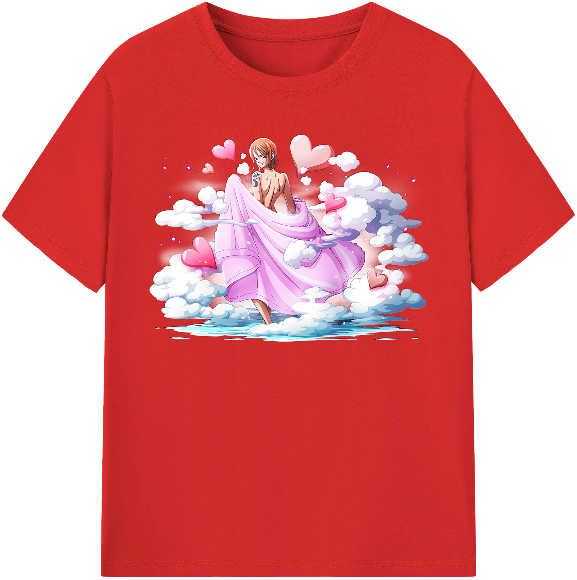 （画像用） ワンピース ナミ ONE PIECE Nami レディースカジュアルプリントTシャツ（綿100％）