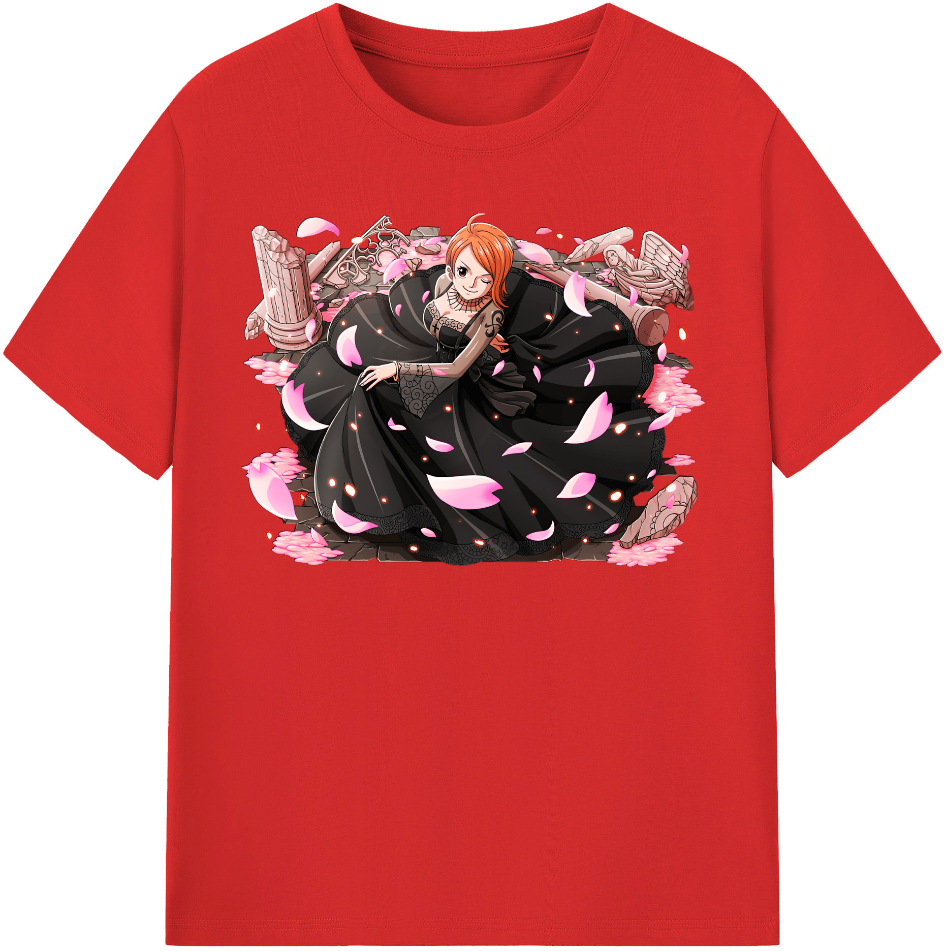 （画像用） ワンピース ナミ ONE PIECE Nami レディースカジュアルプリントTシャツ（綿100％）