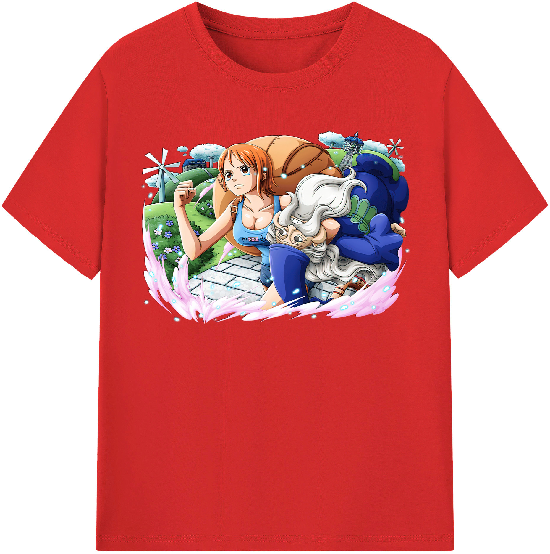 （画像用） ワンピース ナミ ONE PIECE Nami レディースカジュアルプリントTシャツ（綿100％）