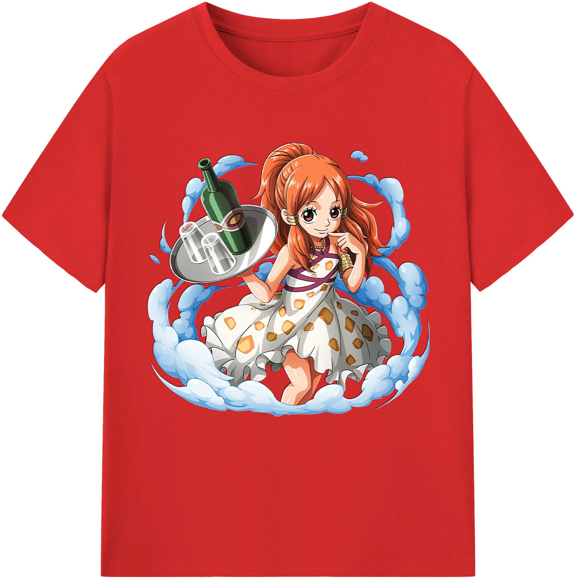 （画像用） ワンピース ナミ ONE PIECE Nami レディースカジュアルプリントTシャツ（綿100％）