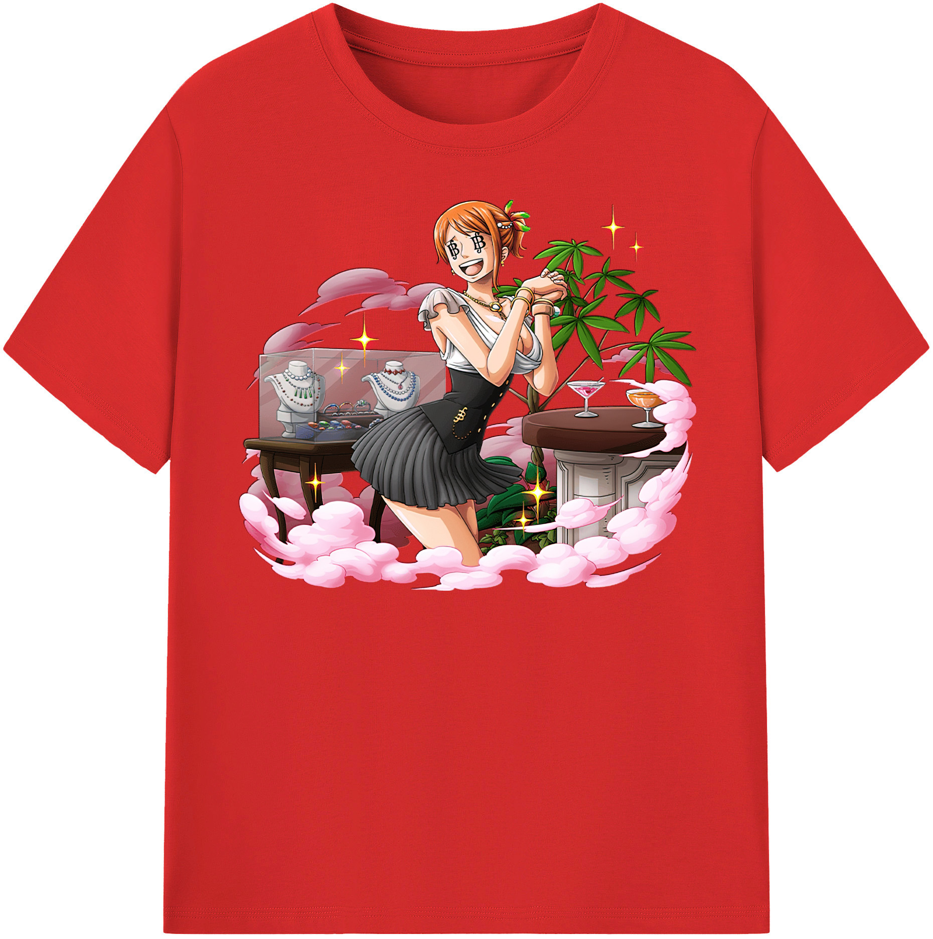 （画像用） ワンピース ナミ ONE PIECE Nami レディースカジュアルプリントTシャツ（綿100％）