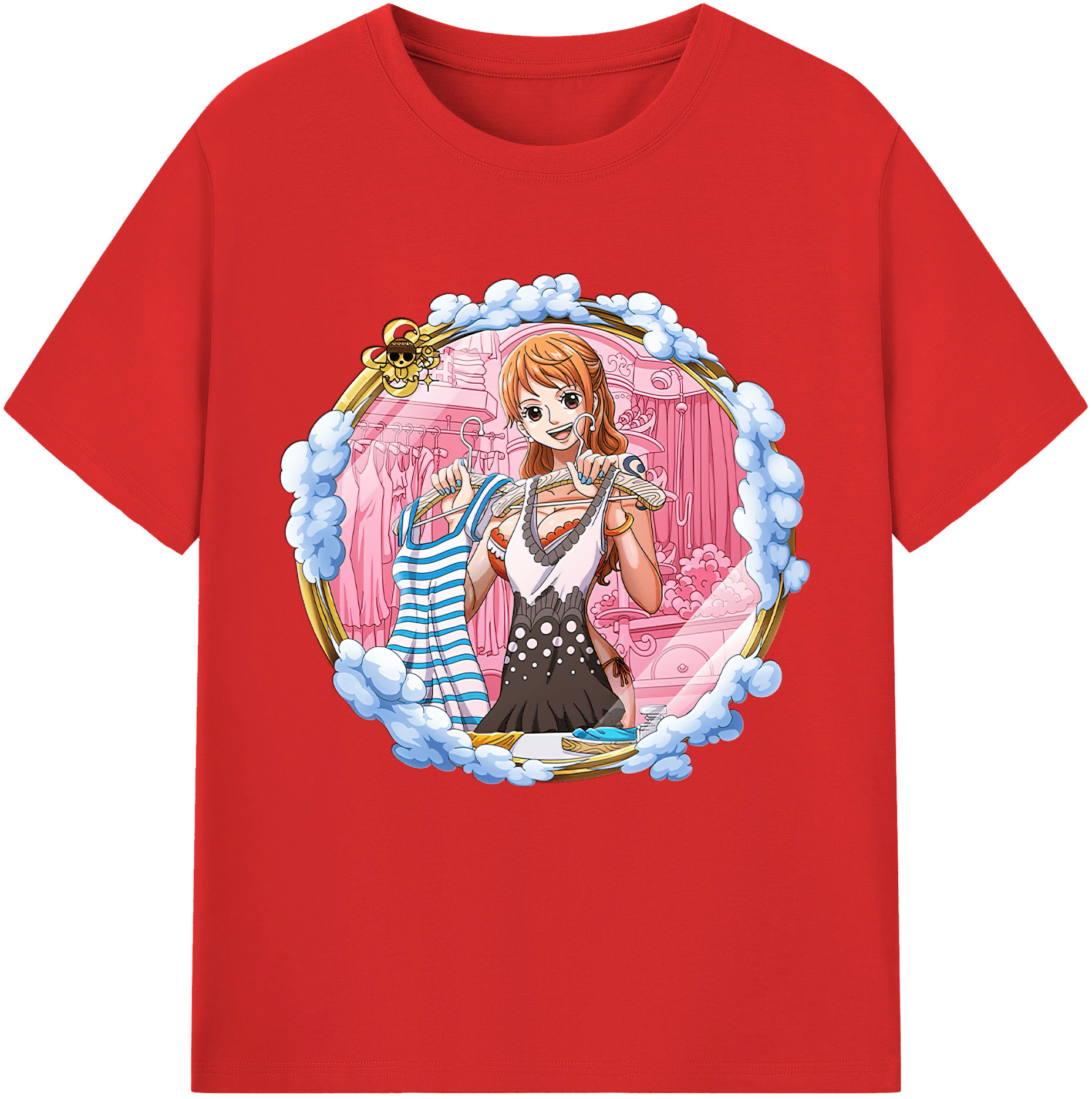 （画像用） ワンピース ナミ ONE PIECE Nami レディースカジュアルプリントTシャツ（綿100％）