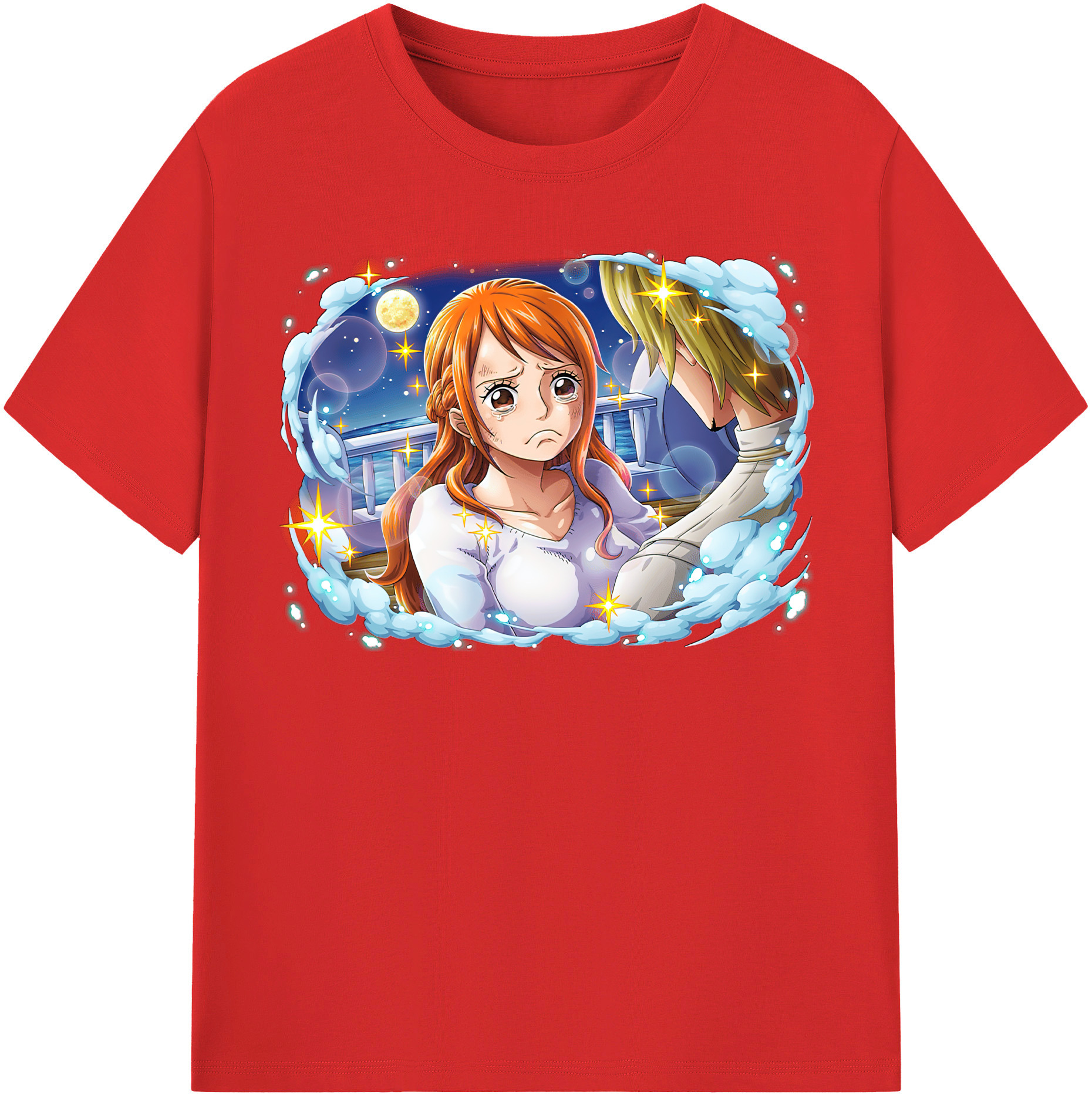 （画像用） ワンピース ナミ ONE PIECE Nami レディースカジュアルプリントTシャツ（綿100％）