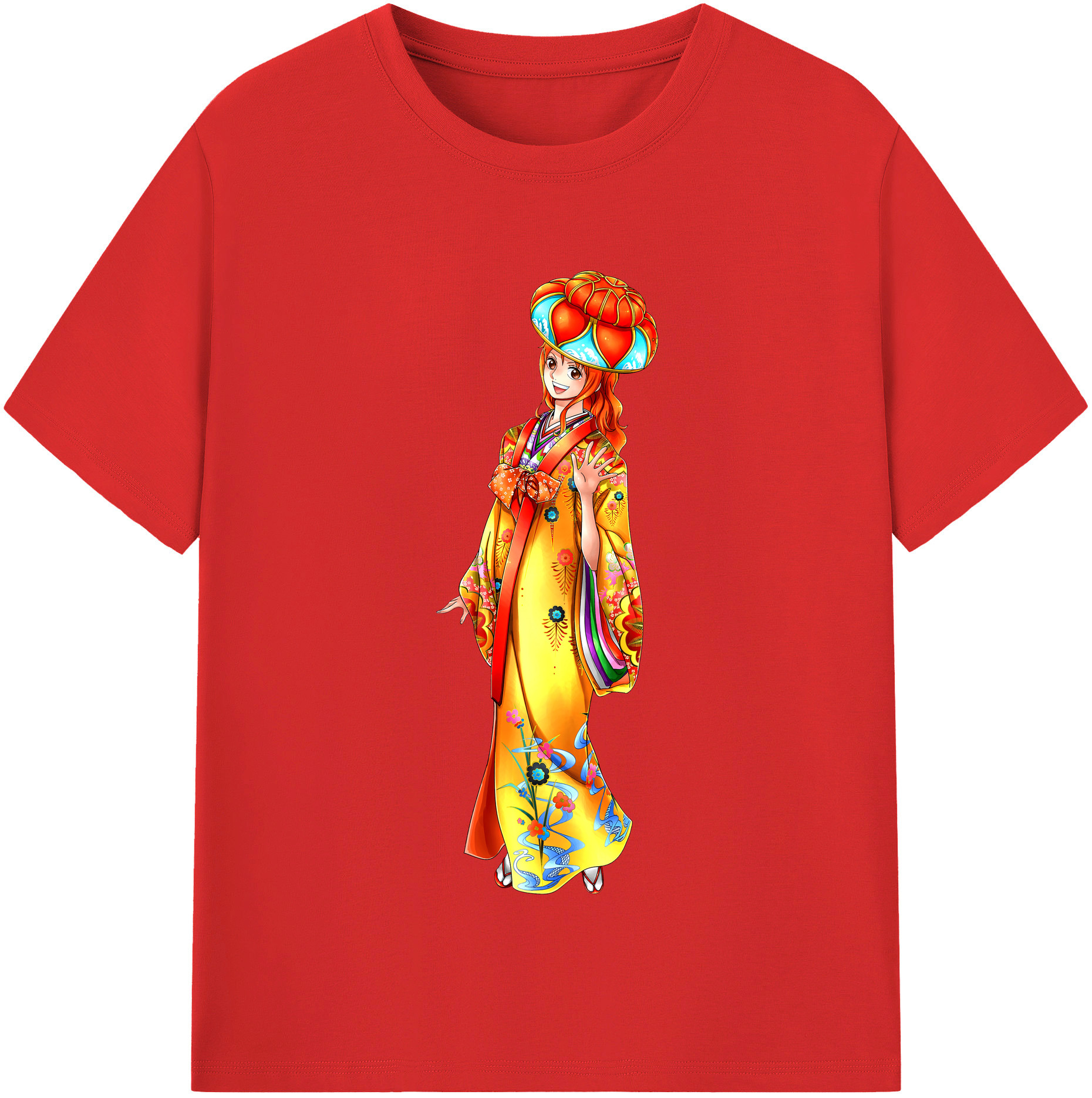 （画像用） ワンピース ナミ ONE PIECE Nami レディースカジュアルプリントTシャツ（綿100％）