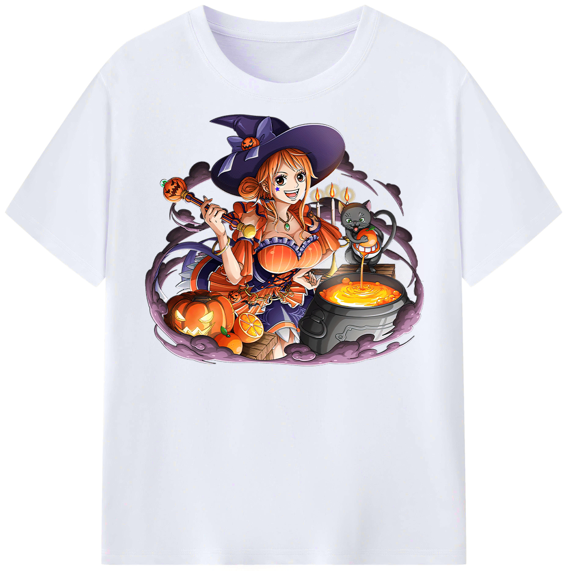（画像用） ワンピース ナミ ONE PIECE Nami レディースカジュアルプリントTシャツ（綿100％）