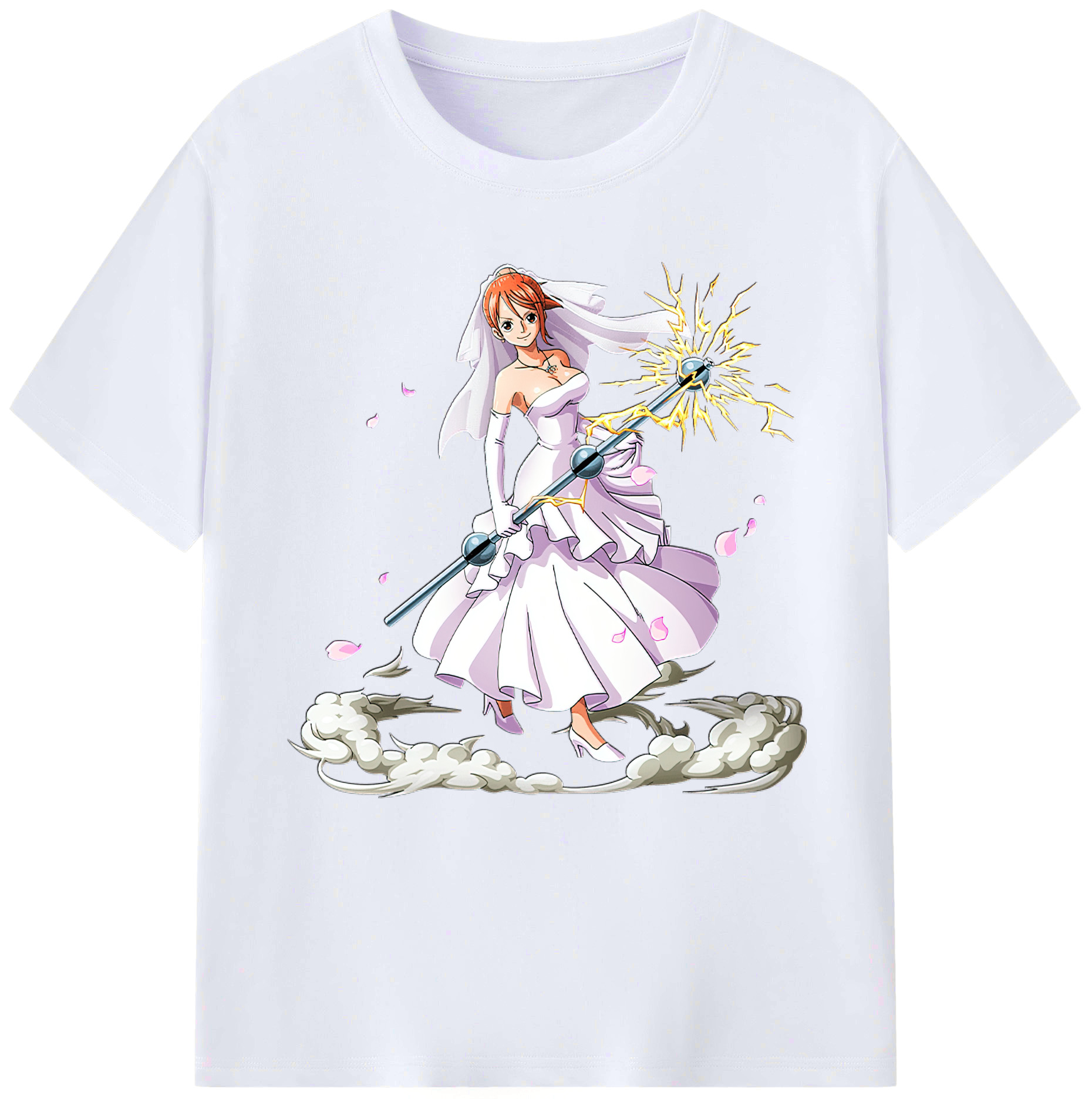 （画像用） ワンピース ナミ ONE PIECE Nami レディースカジュアルプリントTシャツ（綿100％）