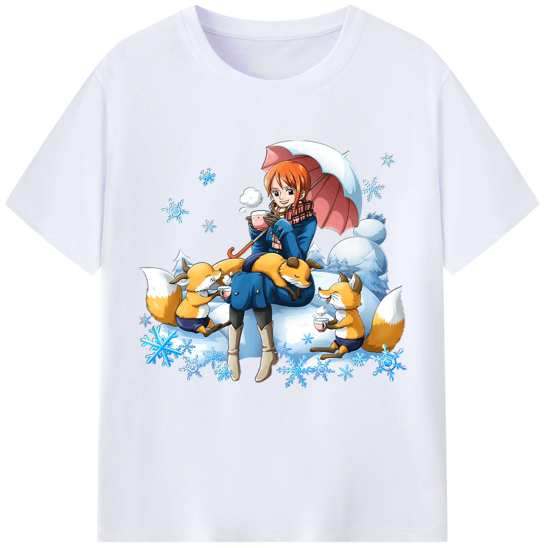 （画像用） ワンピース ナミ ONE PIECE Nami レディースカジュアルプリントTシャツ（綿100％）